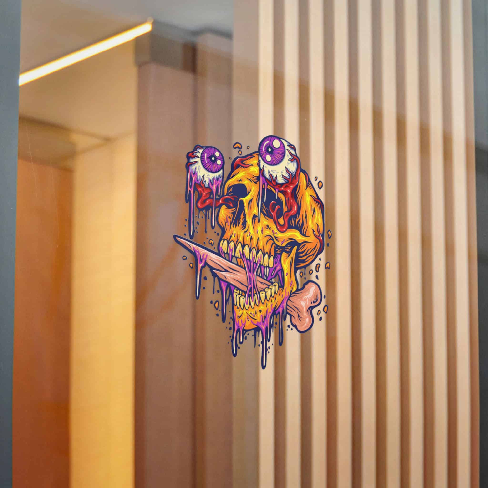 Scary Skull Head With Zombie Eyes Illustrations Die Cut Stickers Dtf - Image 22