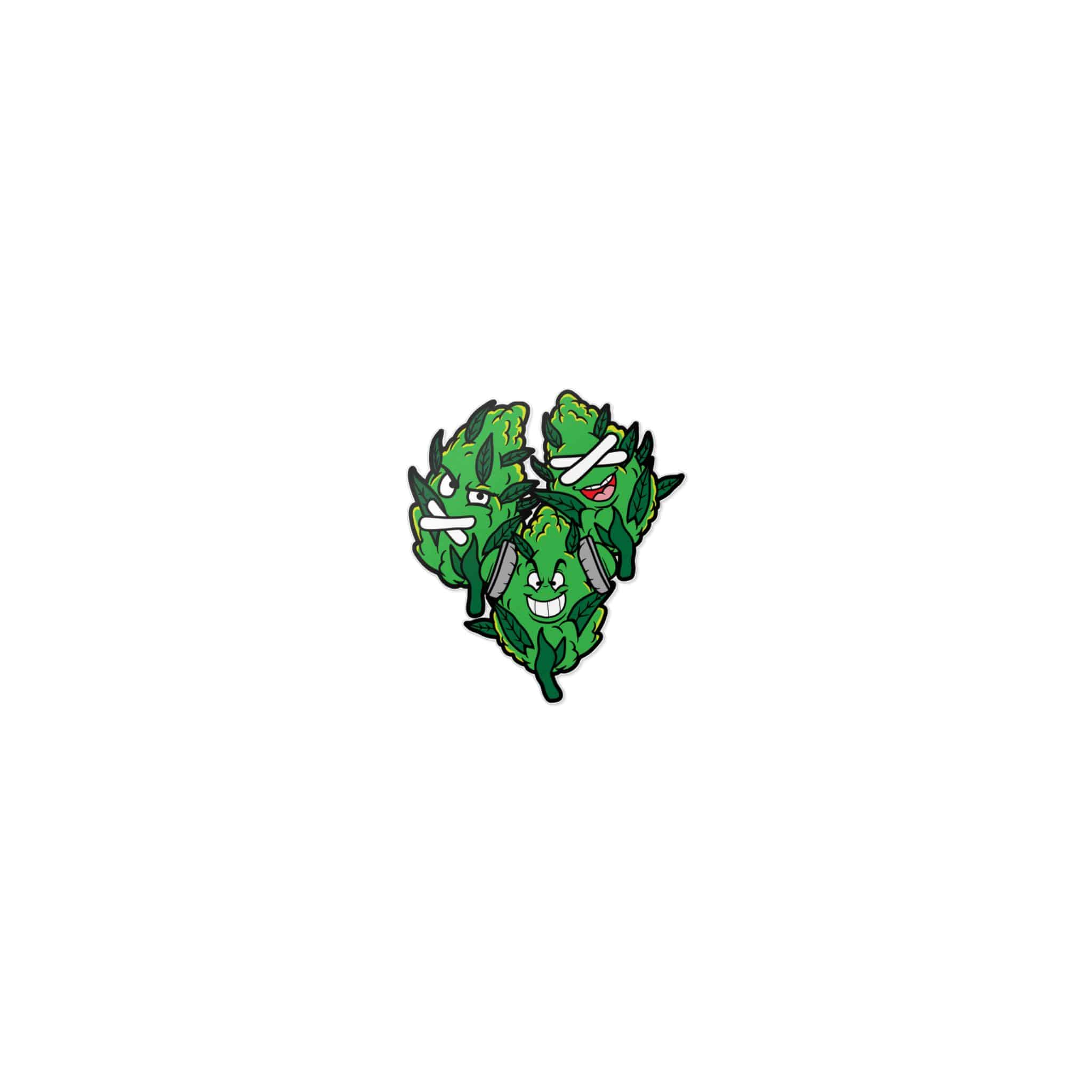 Grass Bud Weed Marijuana High Emoji Die Cut Stickers Dtf - Image 17