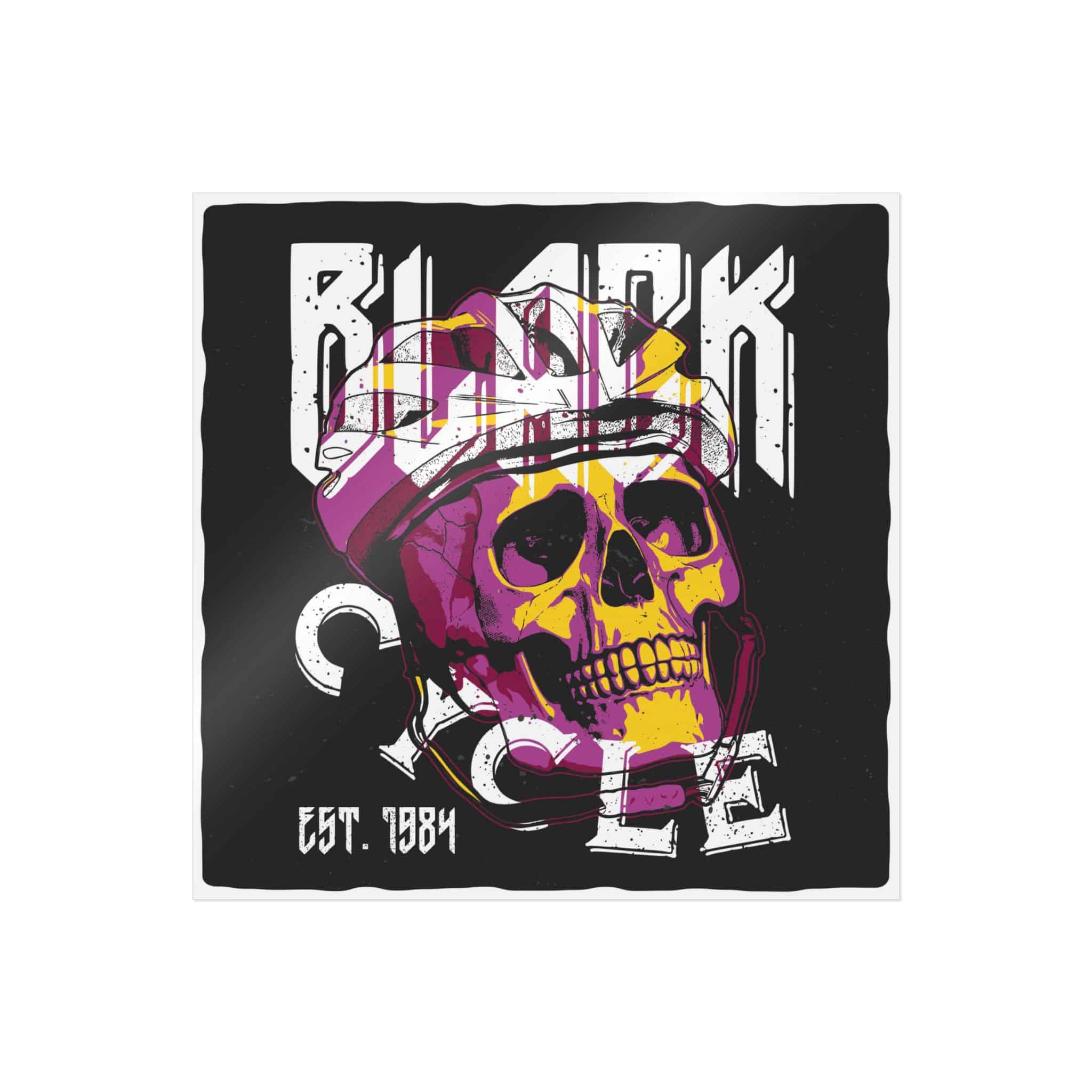 Tshirt Poster Design With Skull Bicycle Helmet Die Cut Stickers Dtf - Image 25
