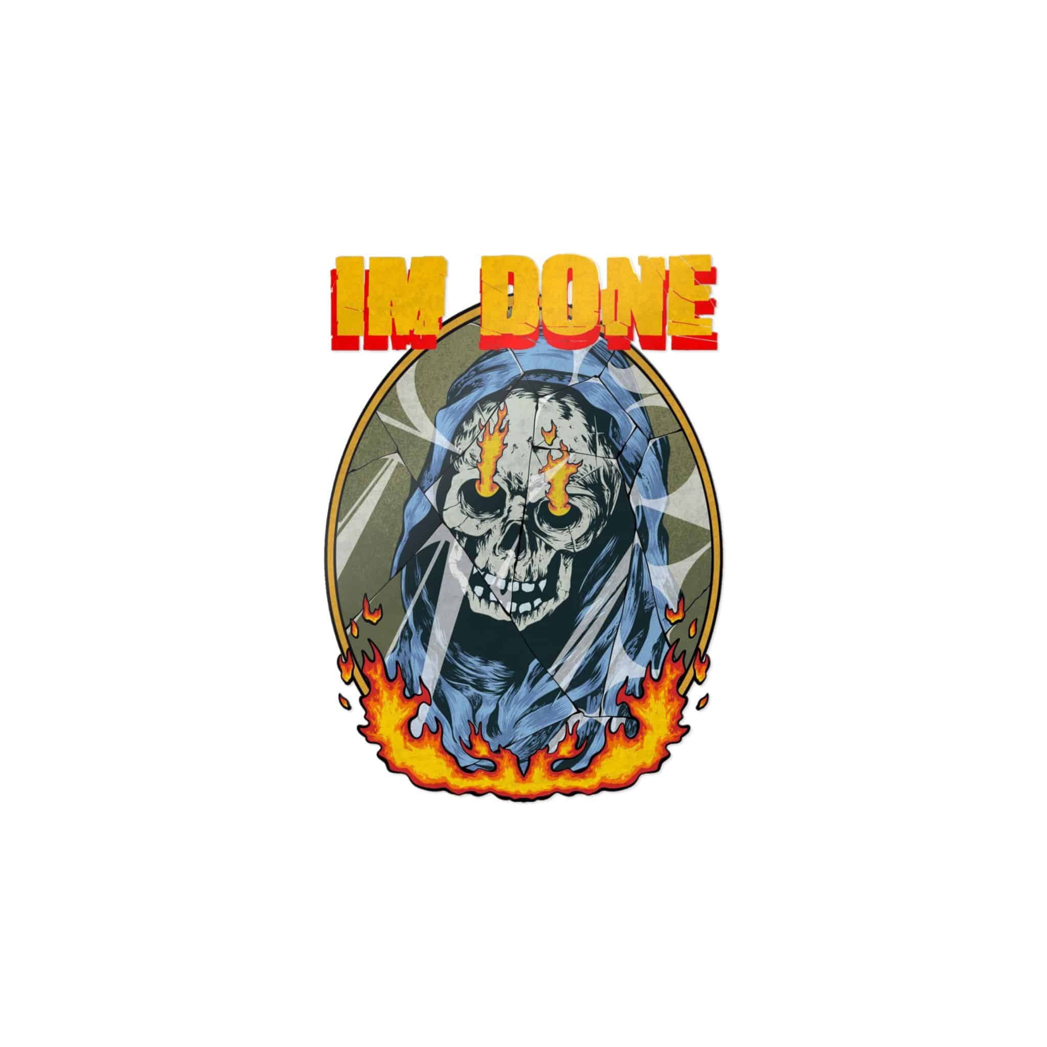 Skull With Skull Middle It Die Cut Stickers Dtf - Image 25