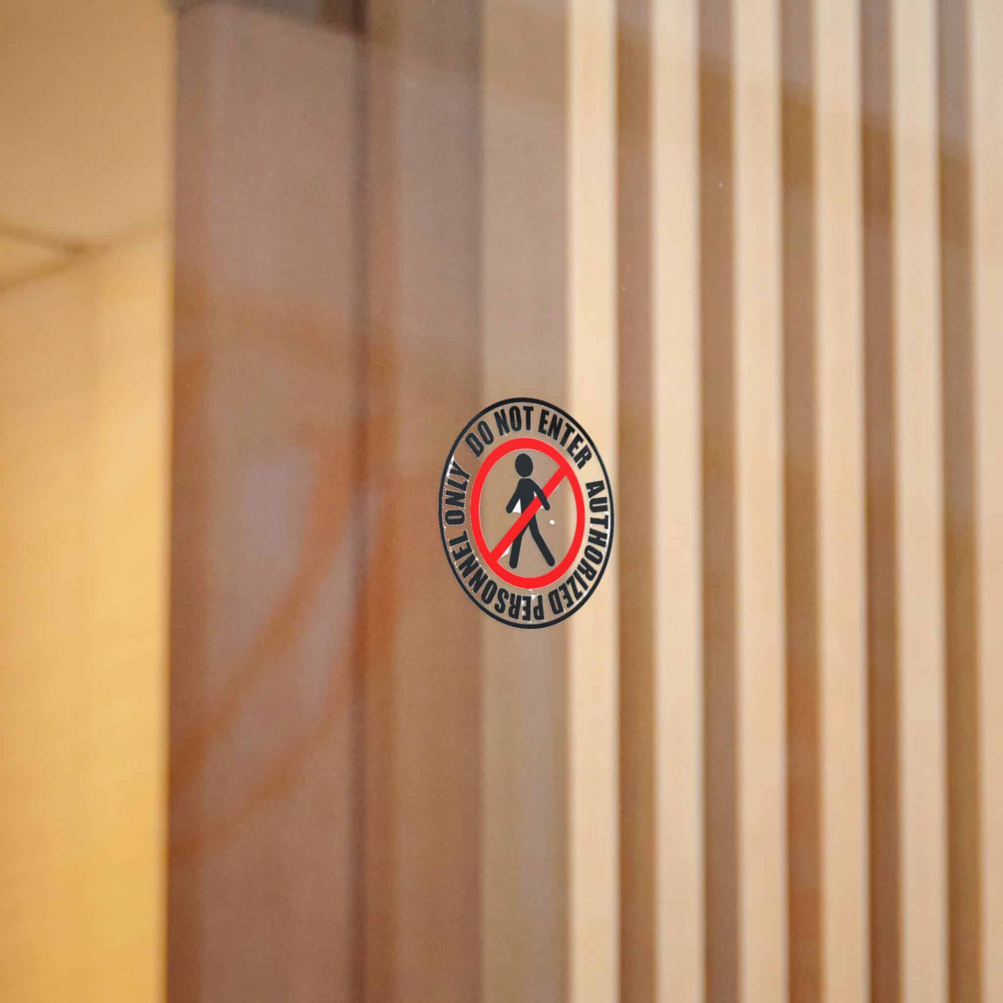 Do Not Enter Personnel Authorized Only Die Cut Stickers Dtf - Image 8