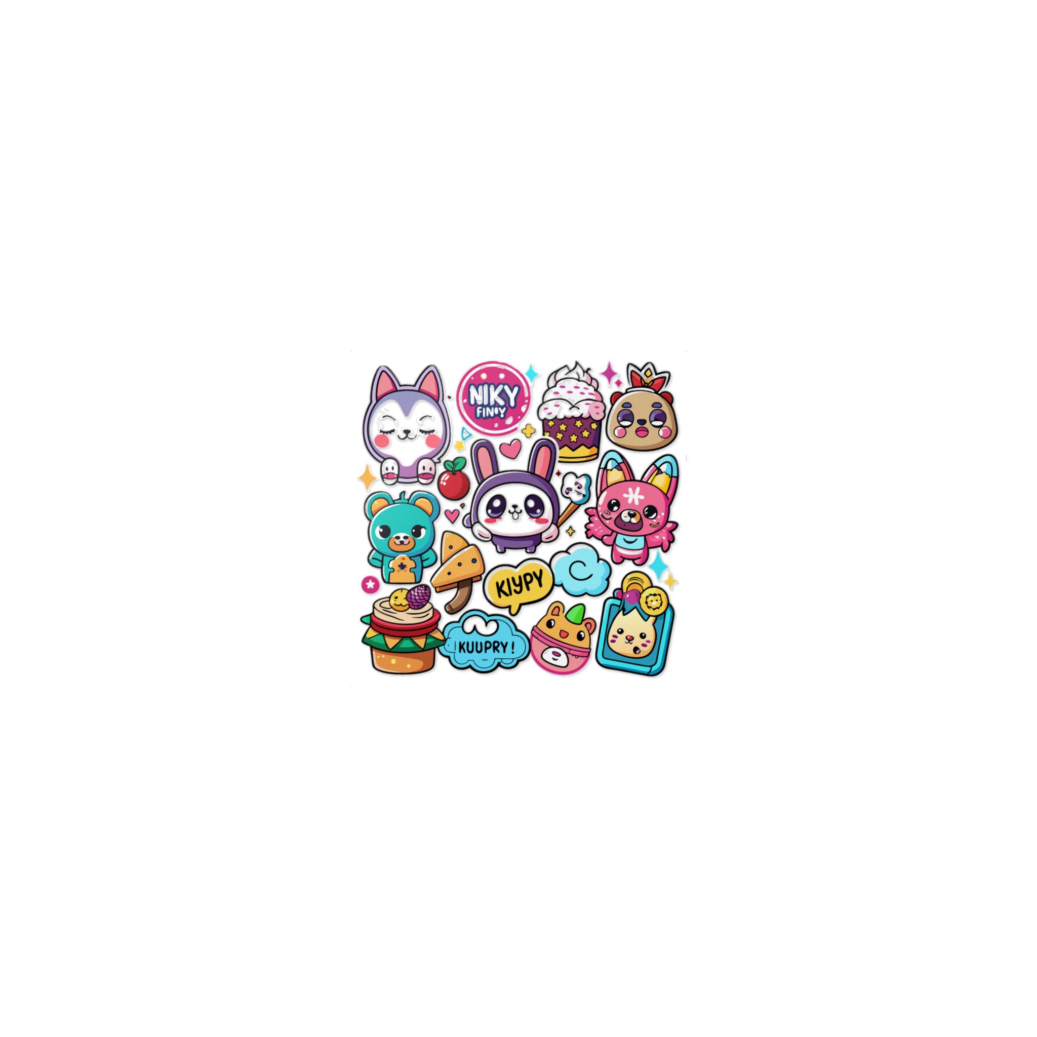 Cute Cartoon Animals With Fun Text In A Colorful Design Die Cut Stickers Dtf - Image 17