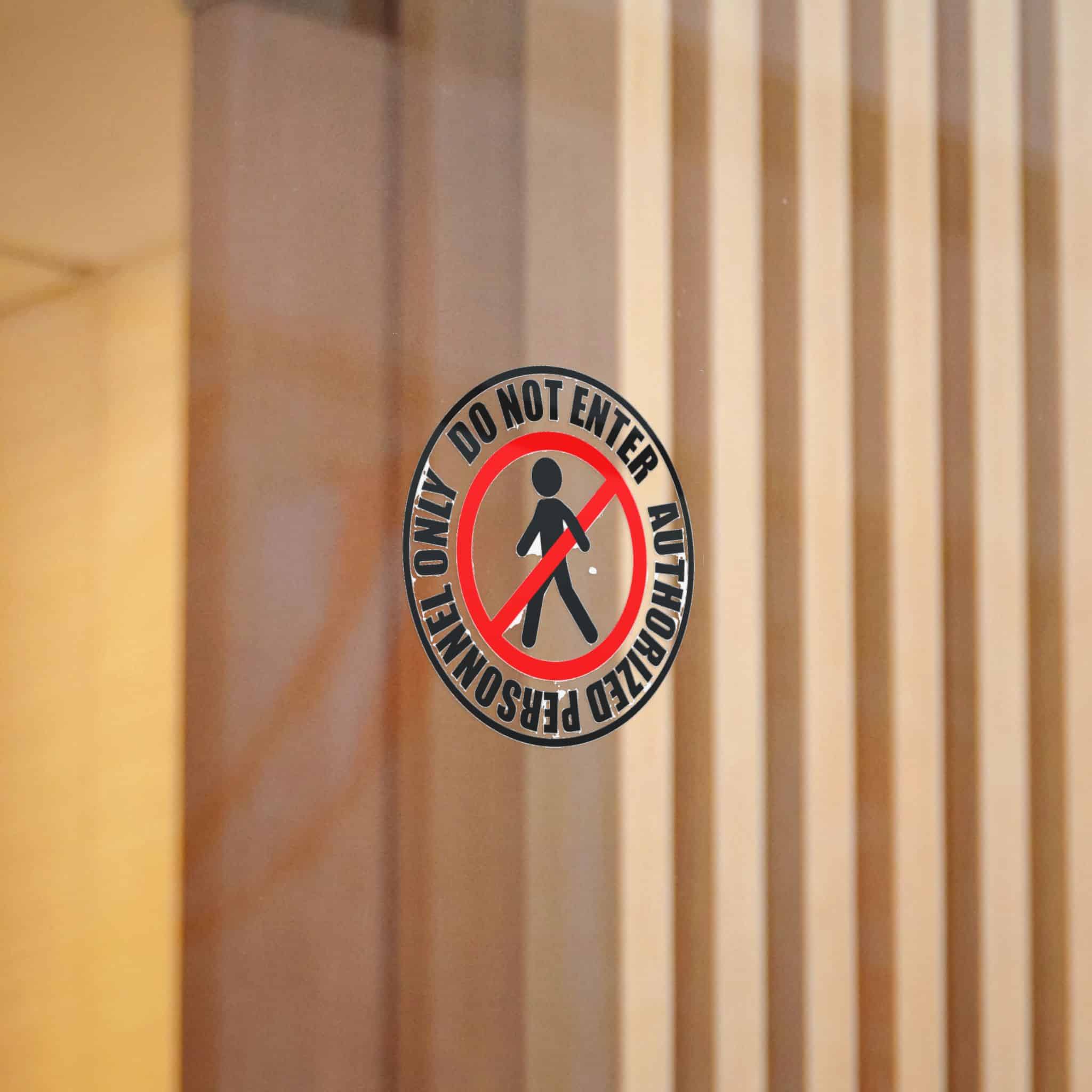 Do Not Enter Personnel Authorized Only Die Cut Stickers Dtf - Image 4