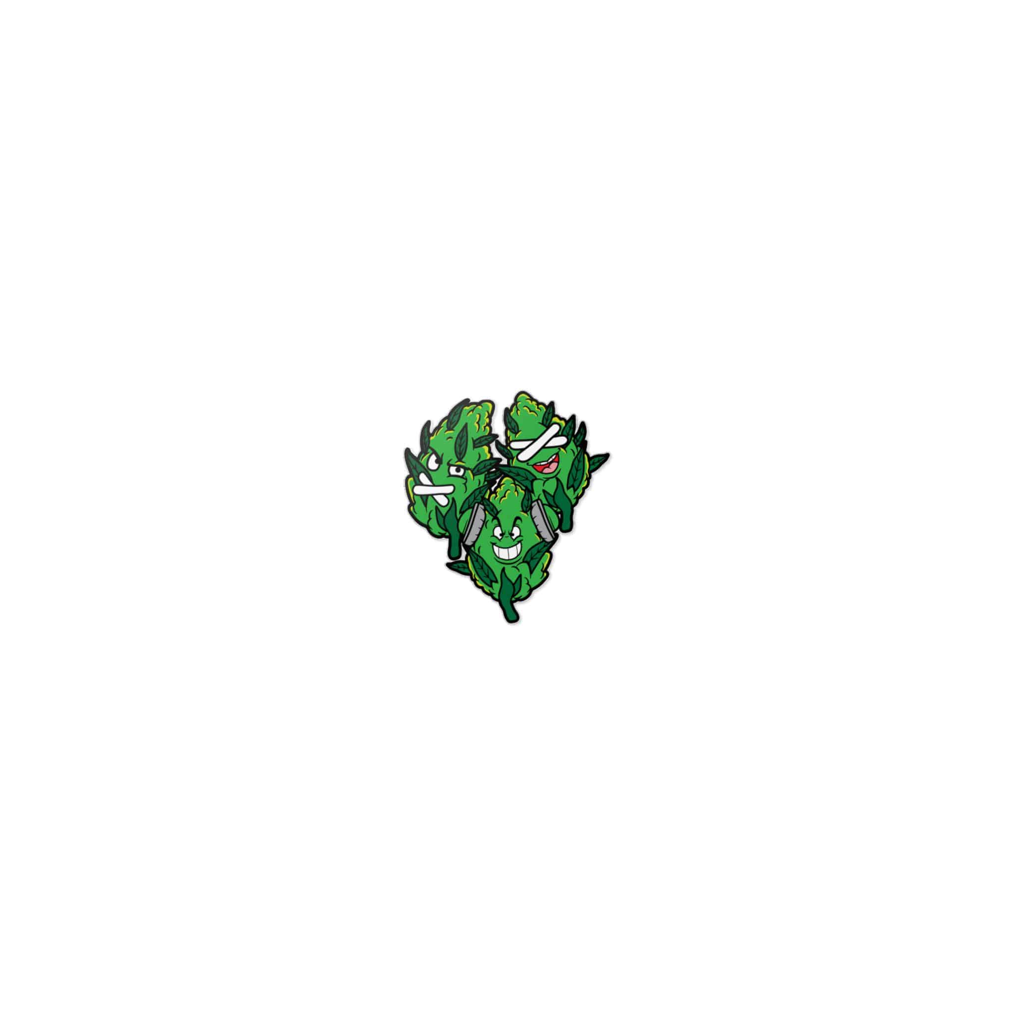 Grass Bud Weed Marijuana High Emoji Die Cut Stickers Dtf - Image 7