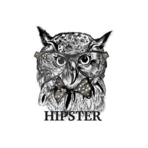 Hipster 1 Die Cut Stickers Dtf