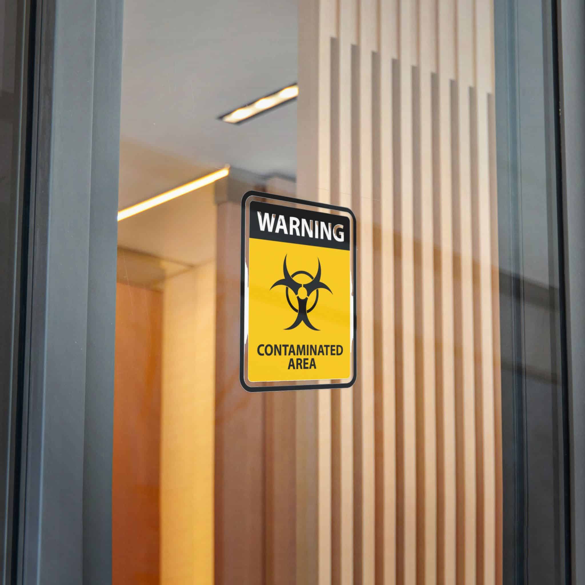 Warning Contaminated Area Die Cut Stickers Dtf - Image 26
