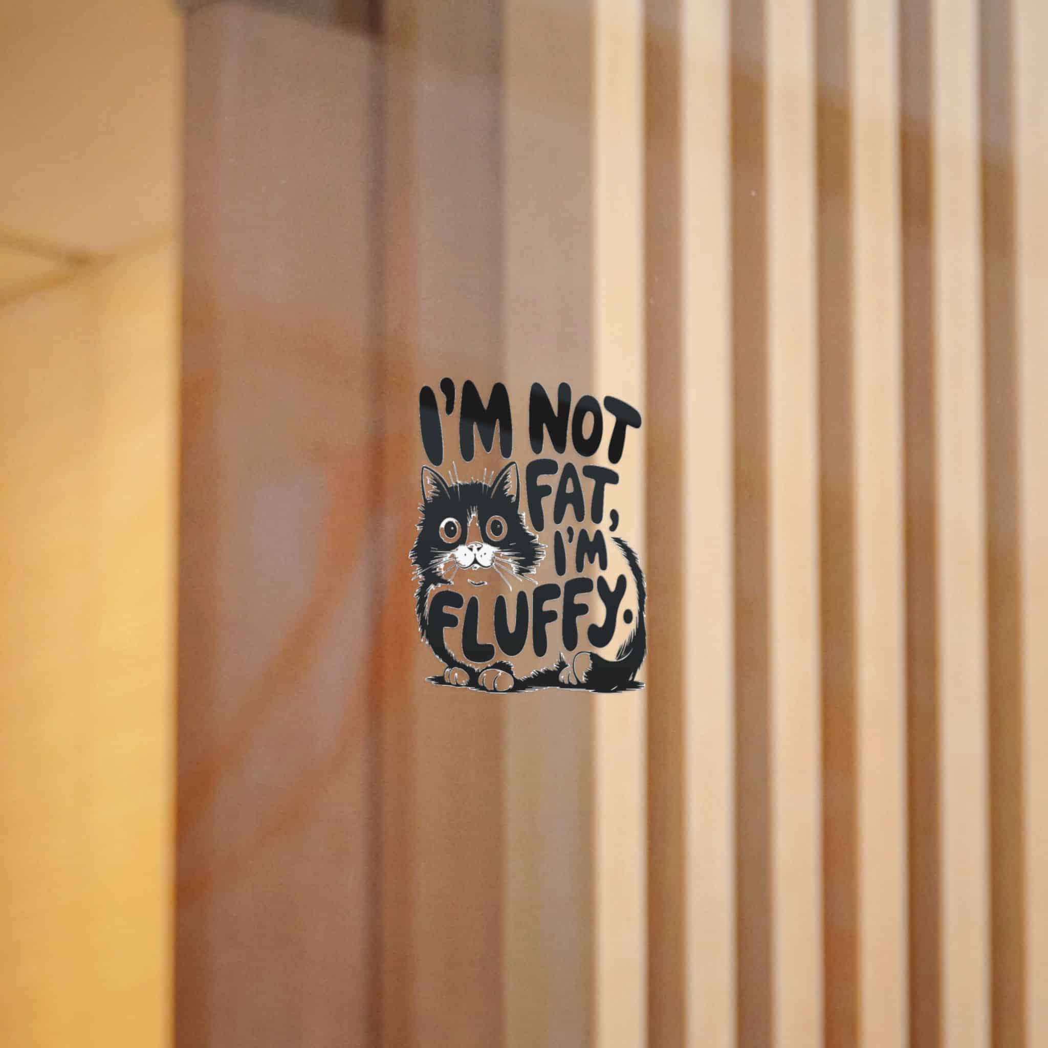 I'm Not Fat I'm Fluffy Die Cut Stickers Dtf - Image 4