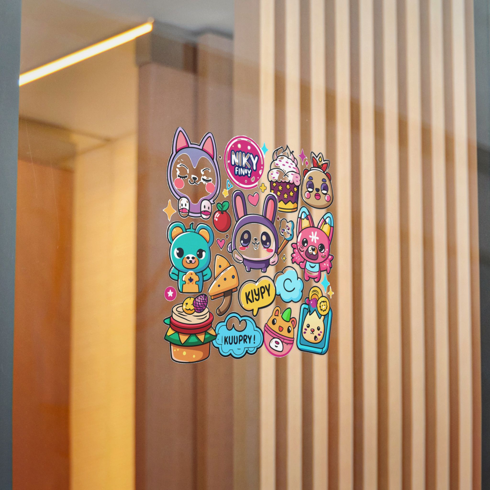 Cute Cartoon Animals With Fun Text In A Colorful Design Die Cut Stickers Dtf - Image 20