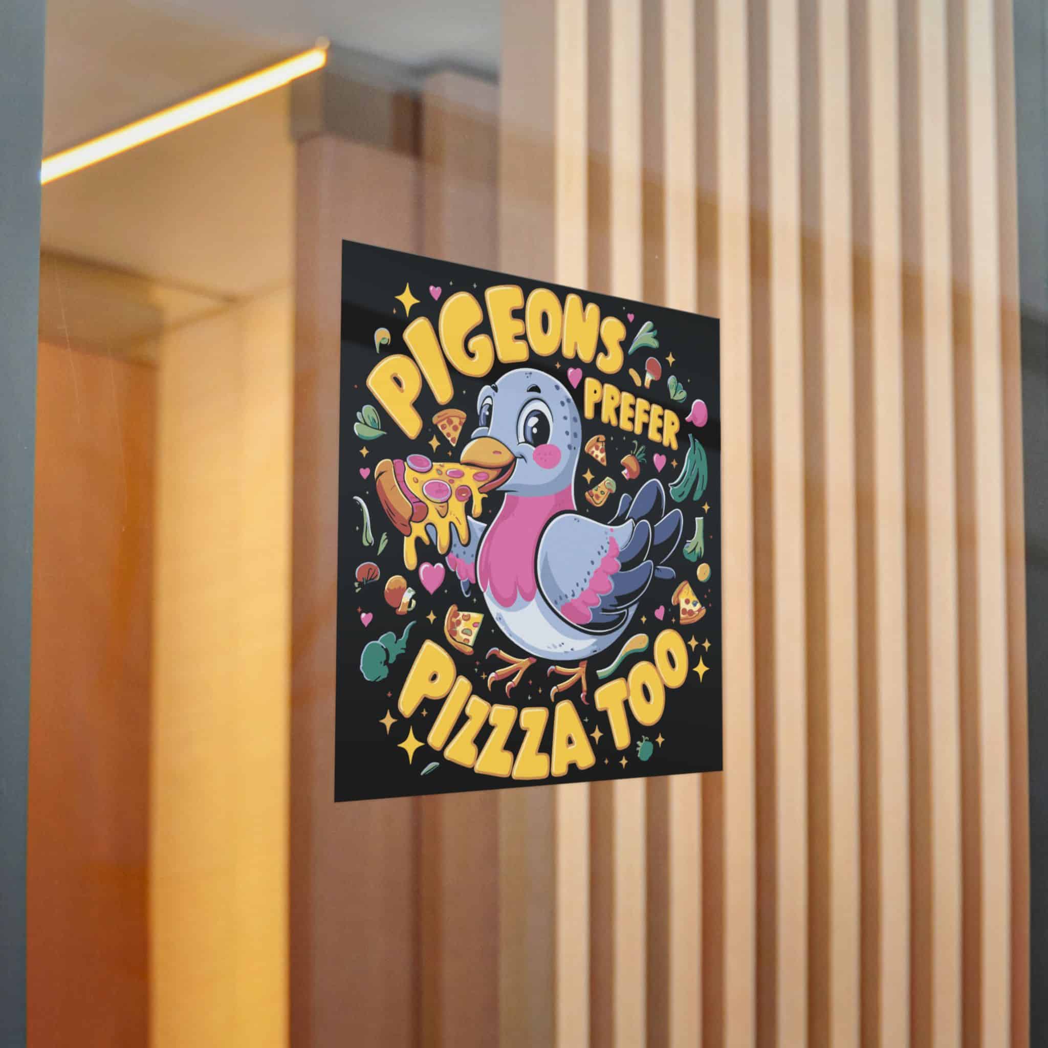Pigeons Prefer Pizza Too Die Cut Stickers Dtf - Image 20