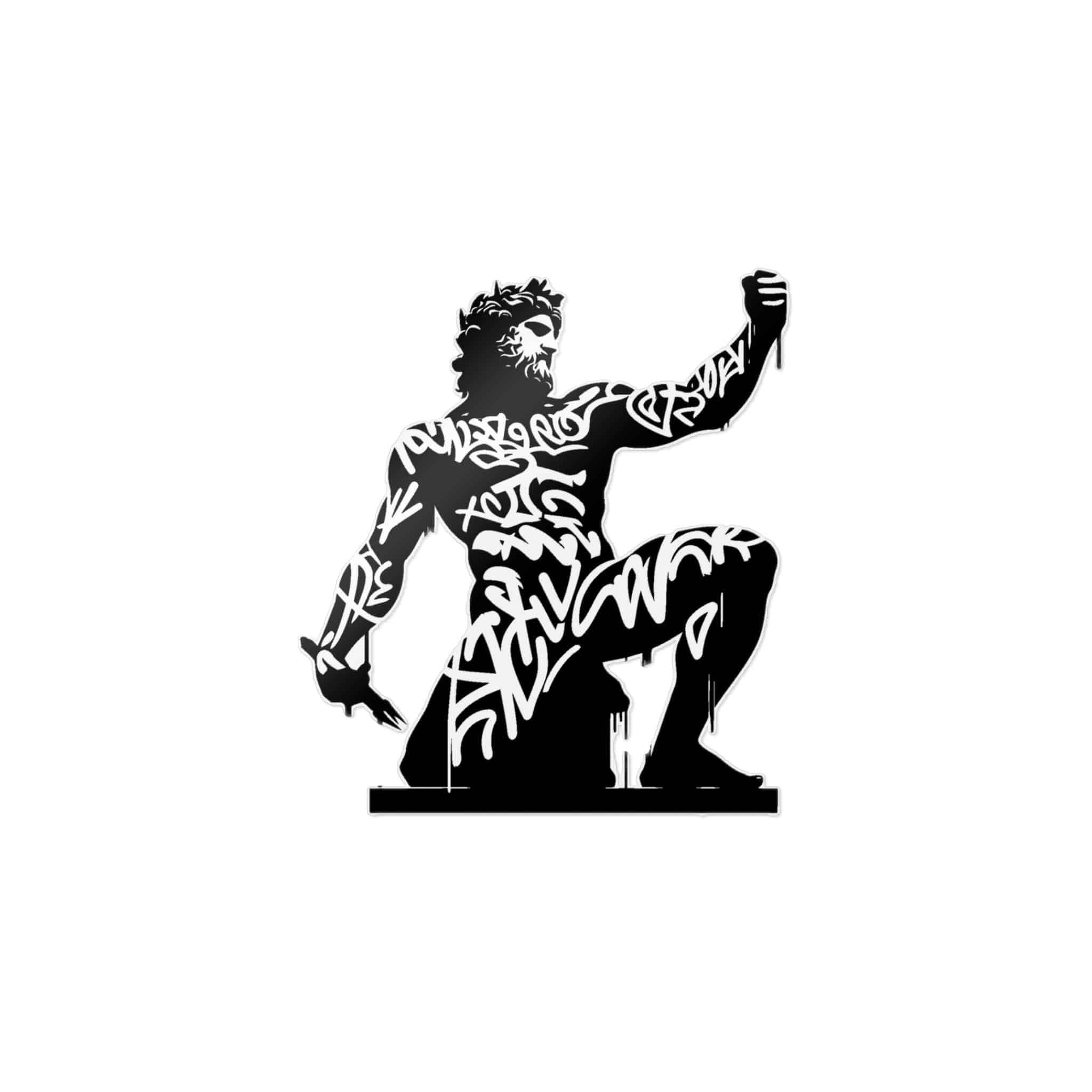 Poseidon Deity Mythology Silhouette Deity Graffiti Tag Hip Hop Street Art Typography (1) Die Cut Stickers Dtf - Image 11