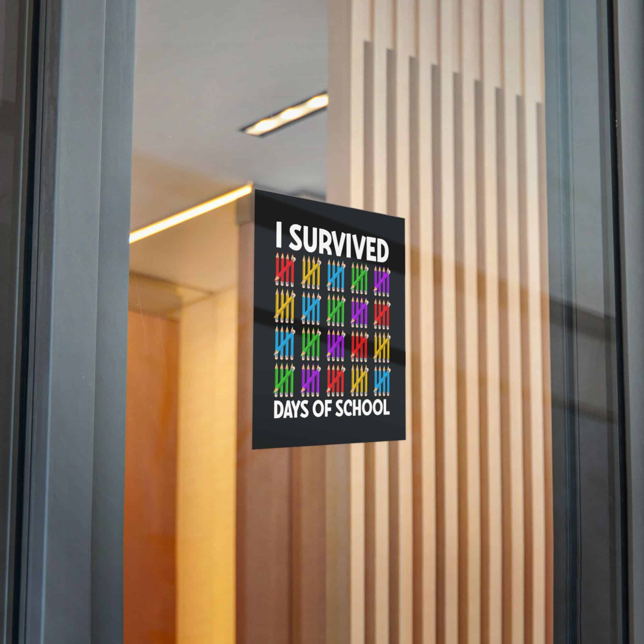 I Survived 100 Days of School Die Cut Stickers Dtf - Image 26