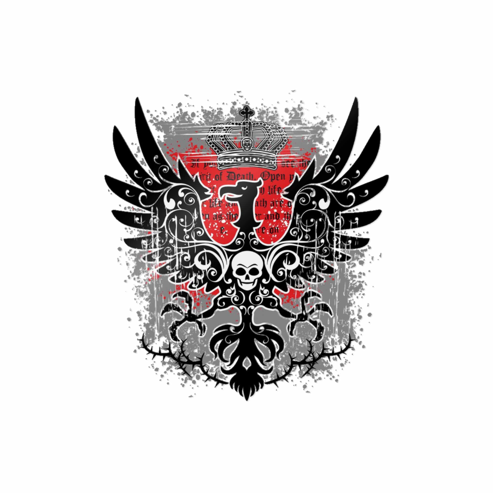 Gothic Sign With Eagle Skull Grunge Vintage Design T Shirts Die Cut Stickers Dtf - Image 3