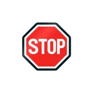 Stop Die Cut Stickers Dtf