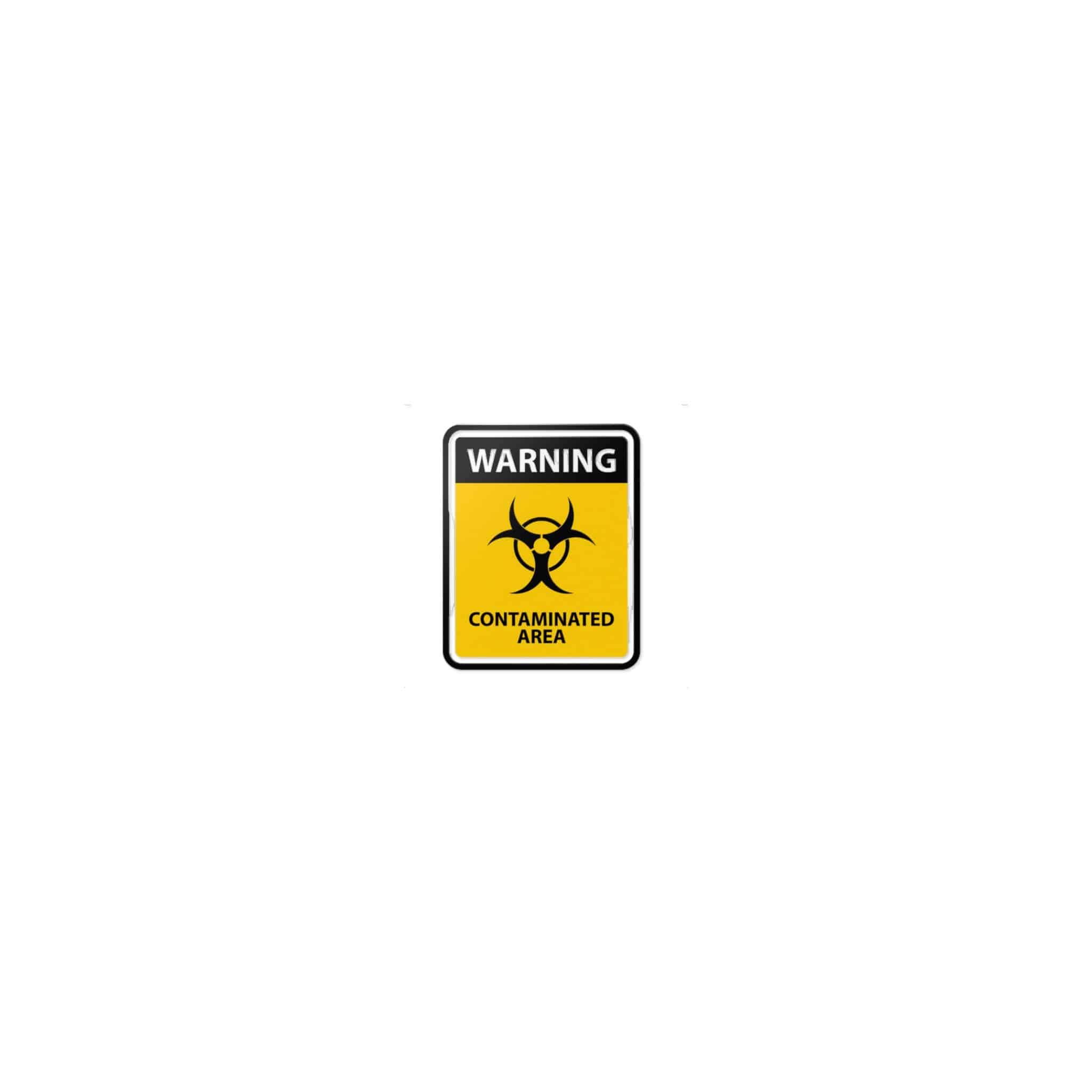 Warning Contaminated Area Die Cut Stickers Dtf - Image 7