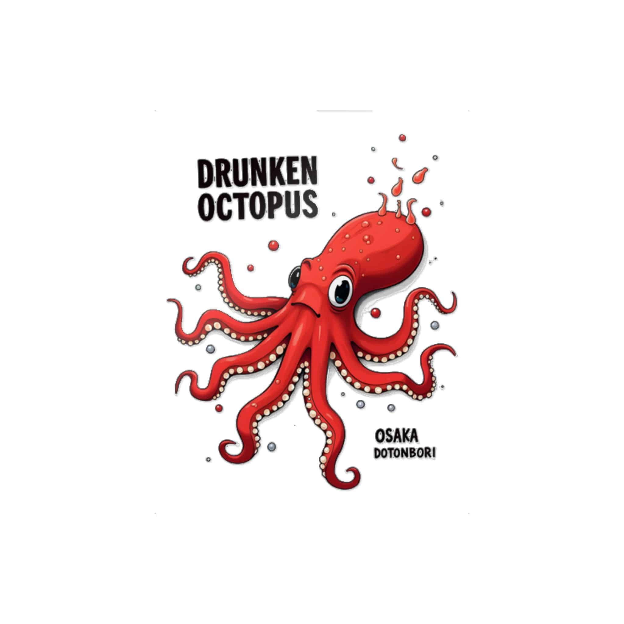 Osaka Drunken Octopus 1 Die Cut Stickers Dtf