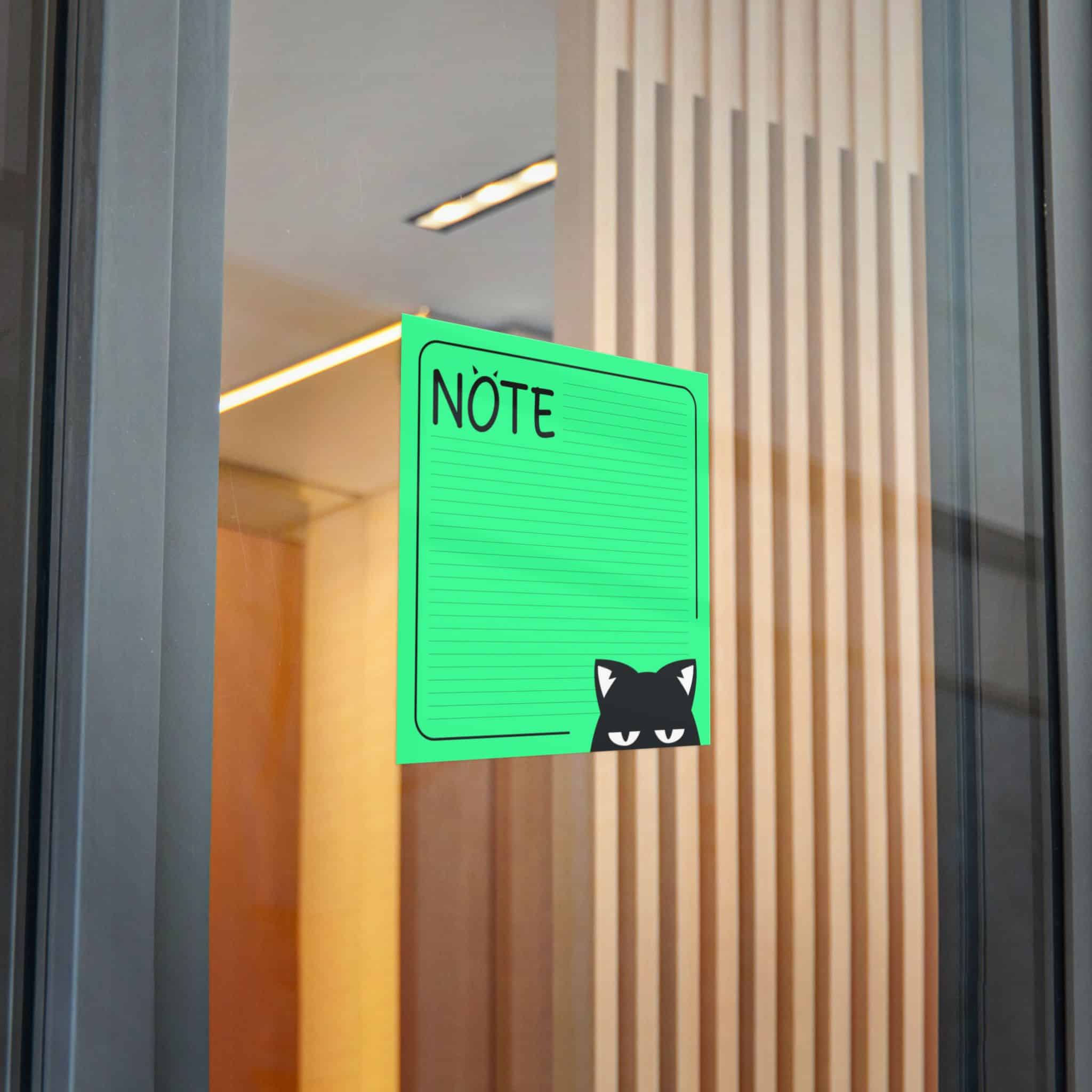 Green Note List With Black Cat Green Cat Note Template Stylish Green Notebook With Black Cat Die Cut Stickers Dtf - Image 26