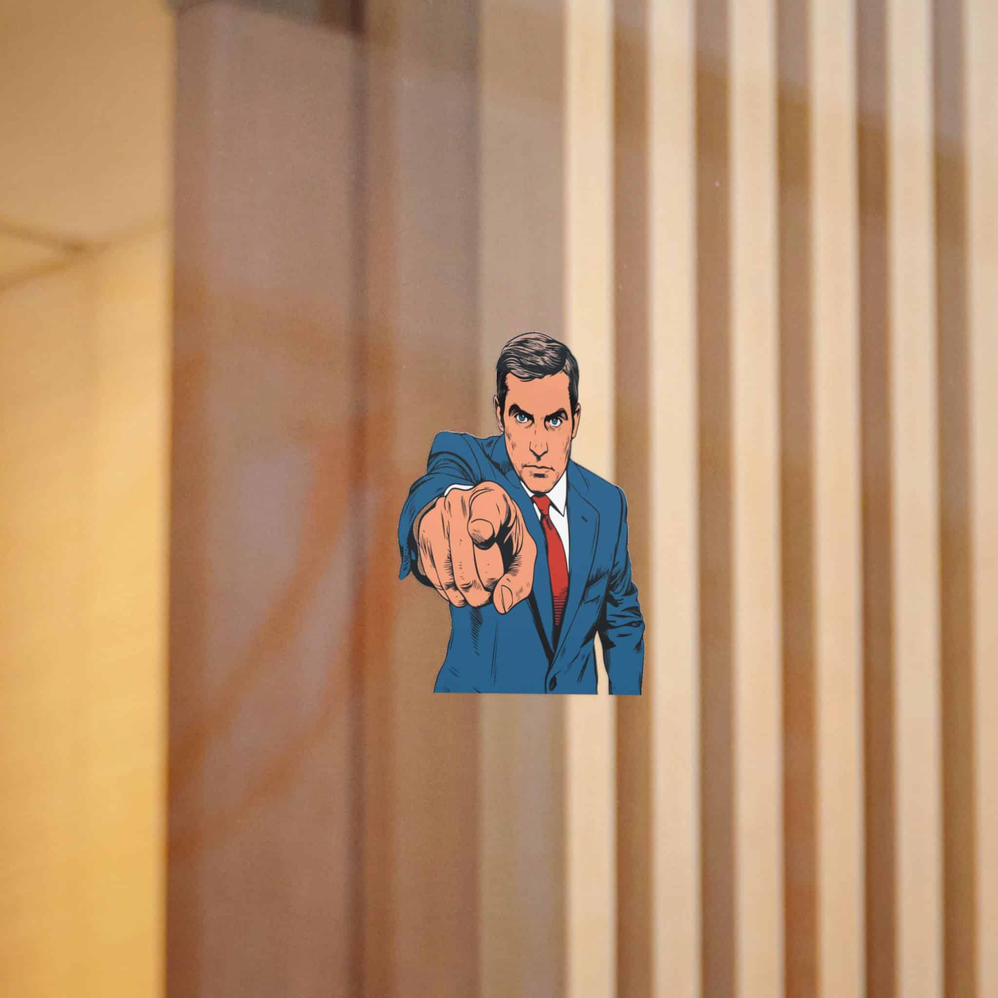 Profesional Joven Ejecutivo Masculino Senalando Usted Concepto Negocio Ilustracion Vectorial Die Cut Stickers Dtf - Image 10