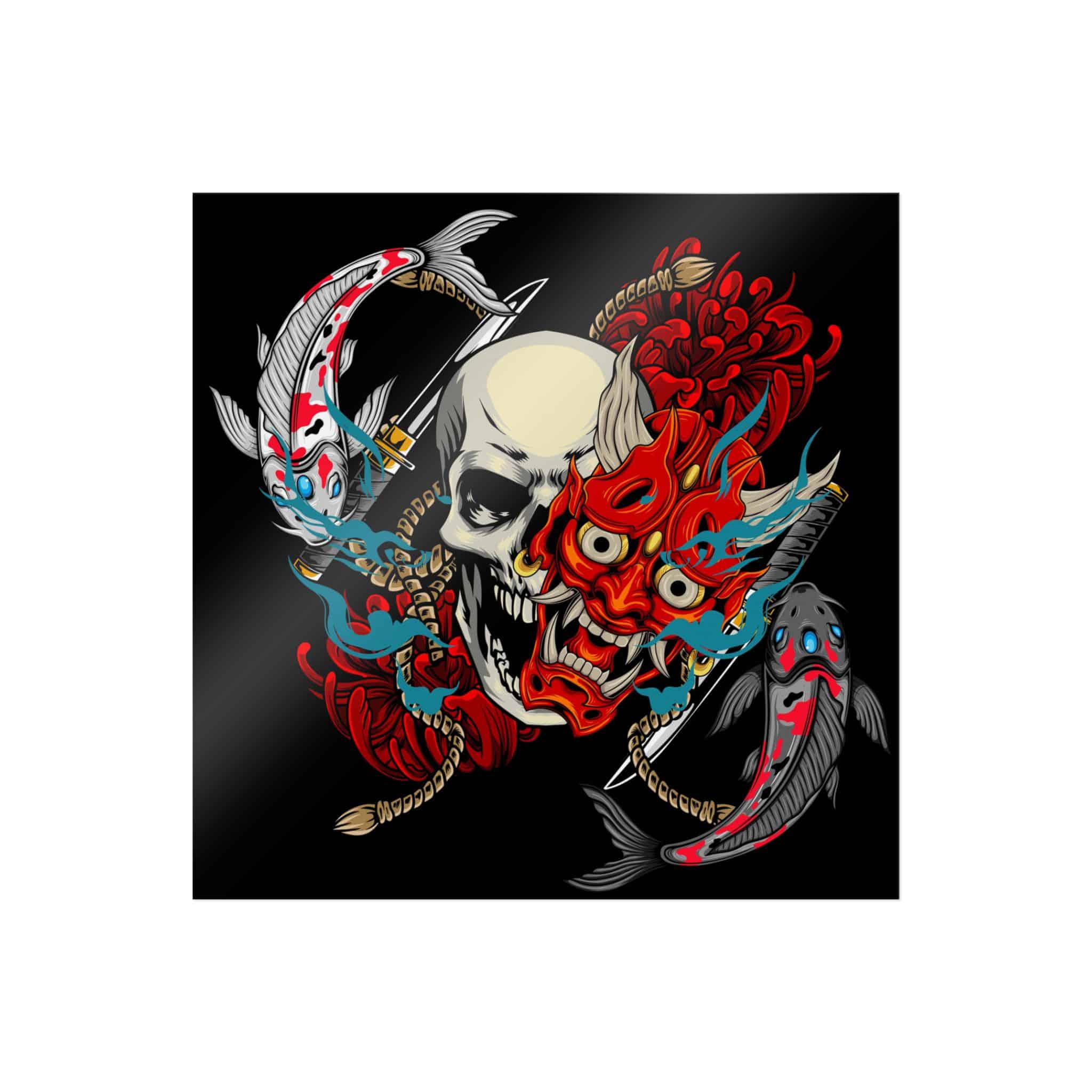 Skull Oni 2 Die Cut Stickers Dtf - Image 11
