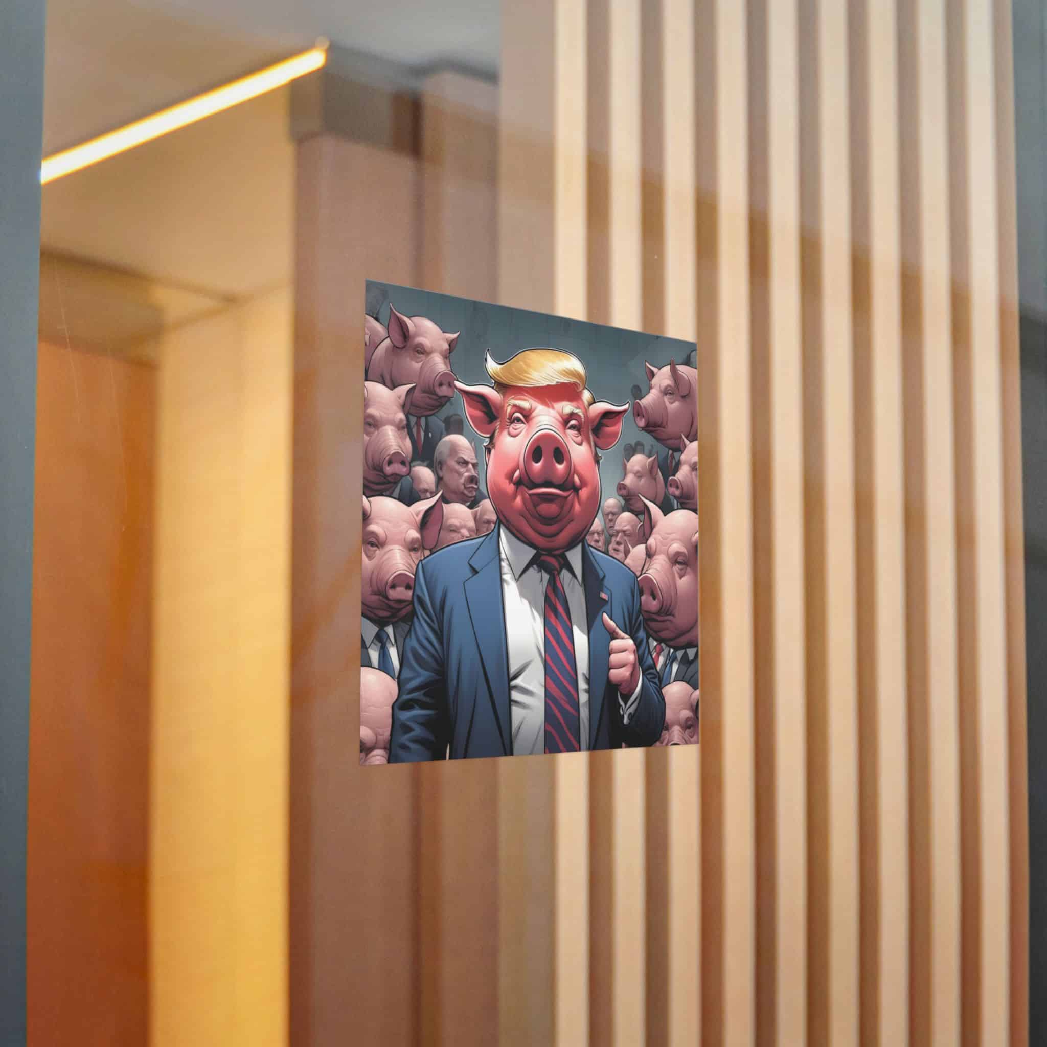 President Pig 3 Die Cut Stickers Dtf - Image 16