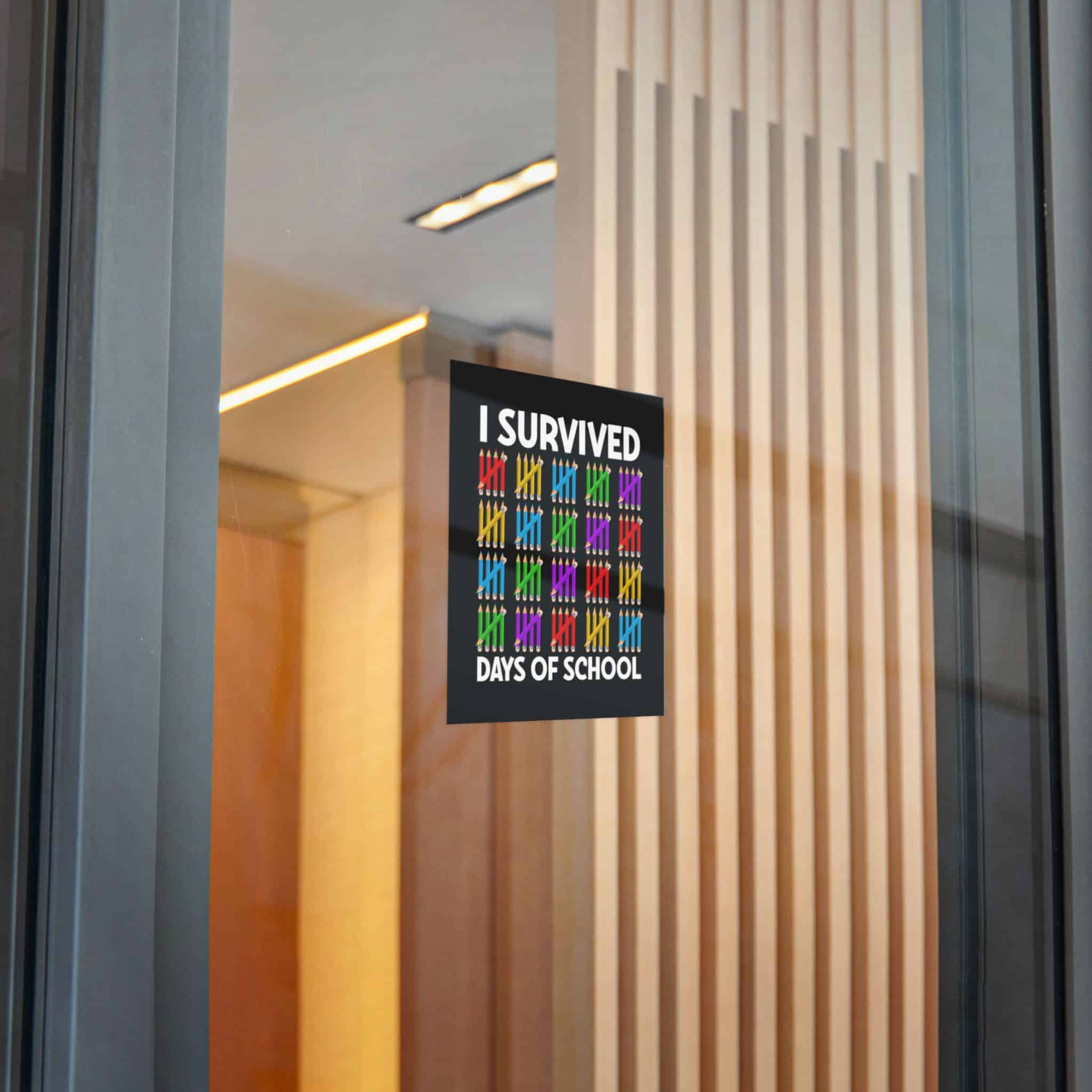 I Survived 100 Days of School Die Cut Stickers Dtf - Image 24