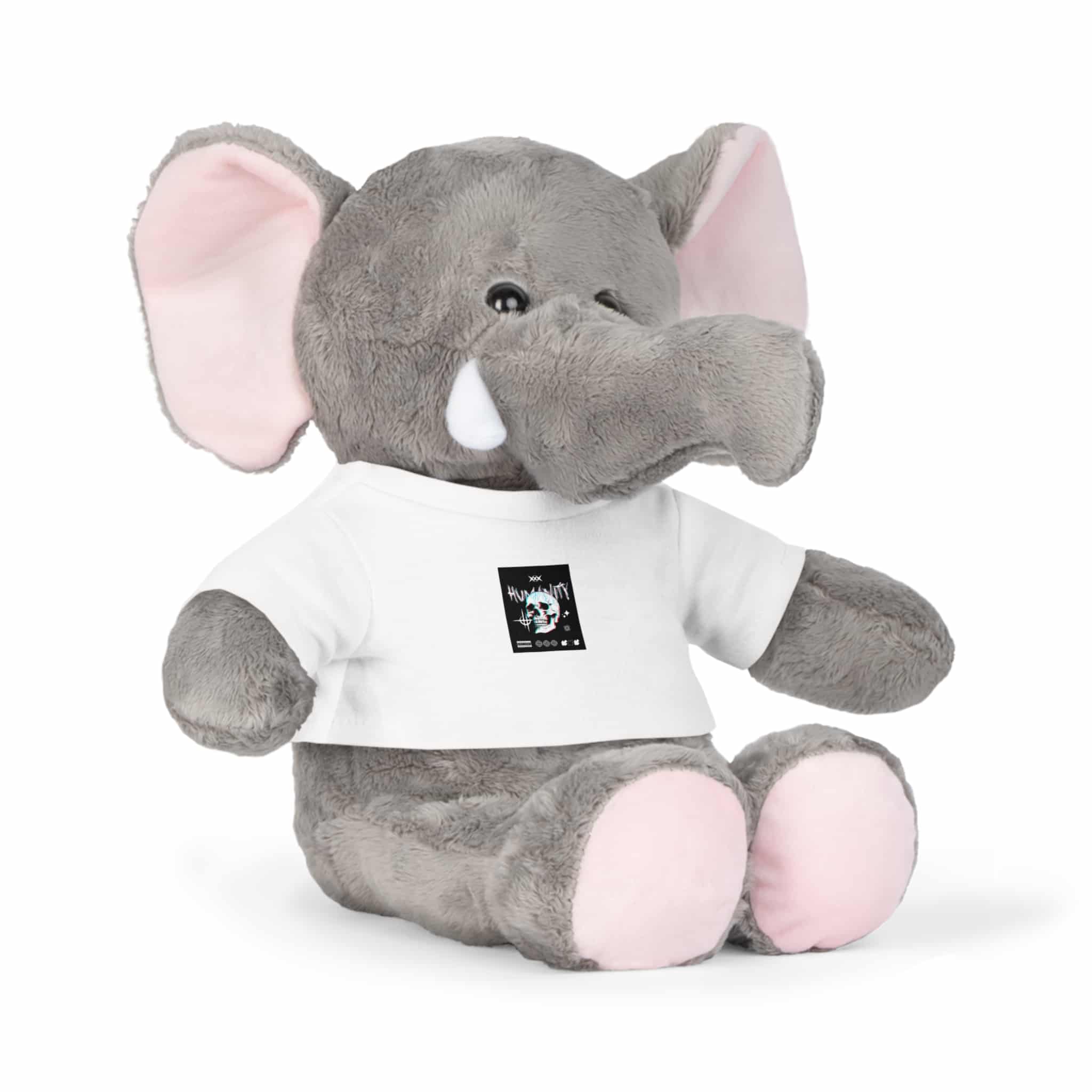 Typography T Shirt Design Humanity Plush Toy With T Shirt - Image 8