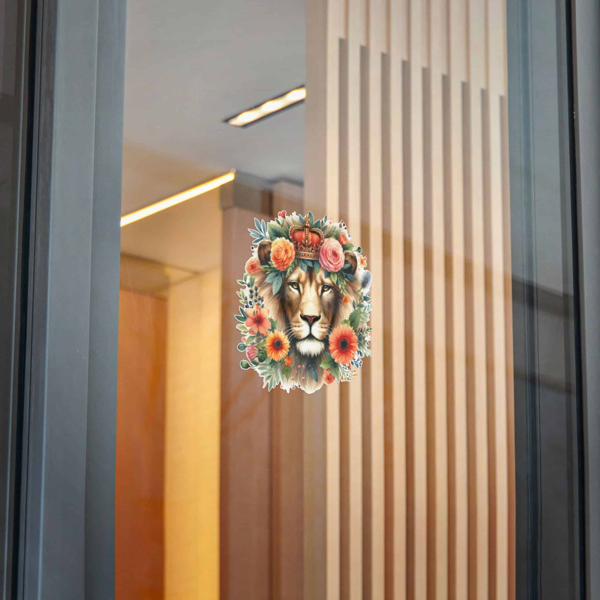 Lion With Floral Crown Die Cut Stickers Dtf - Image 24