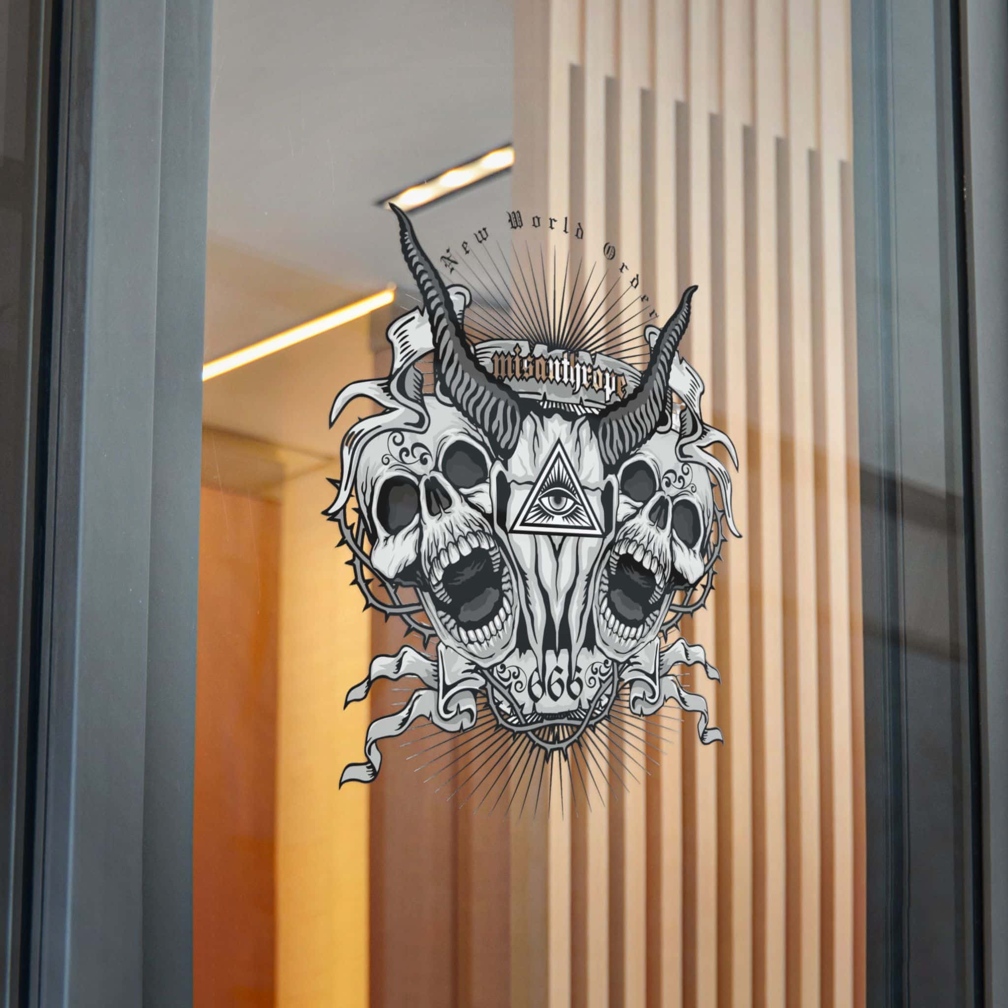 Gothic Sign With Goat Skull Grunge Vintage Design T Shirts Die Cut Stickers Dtf - Image 32