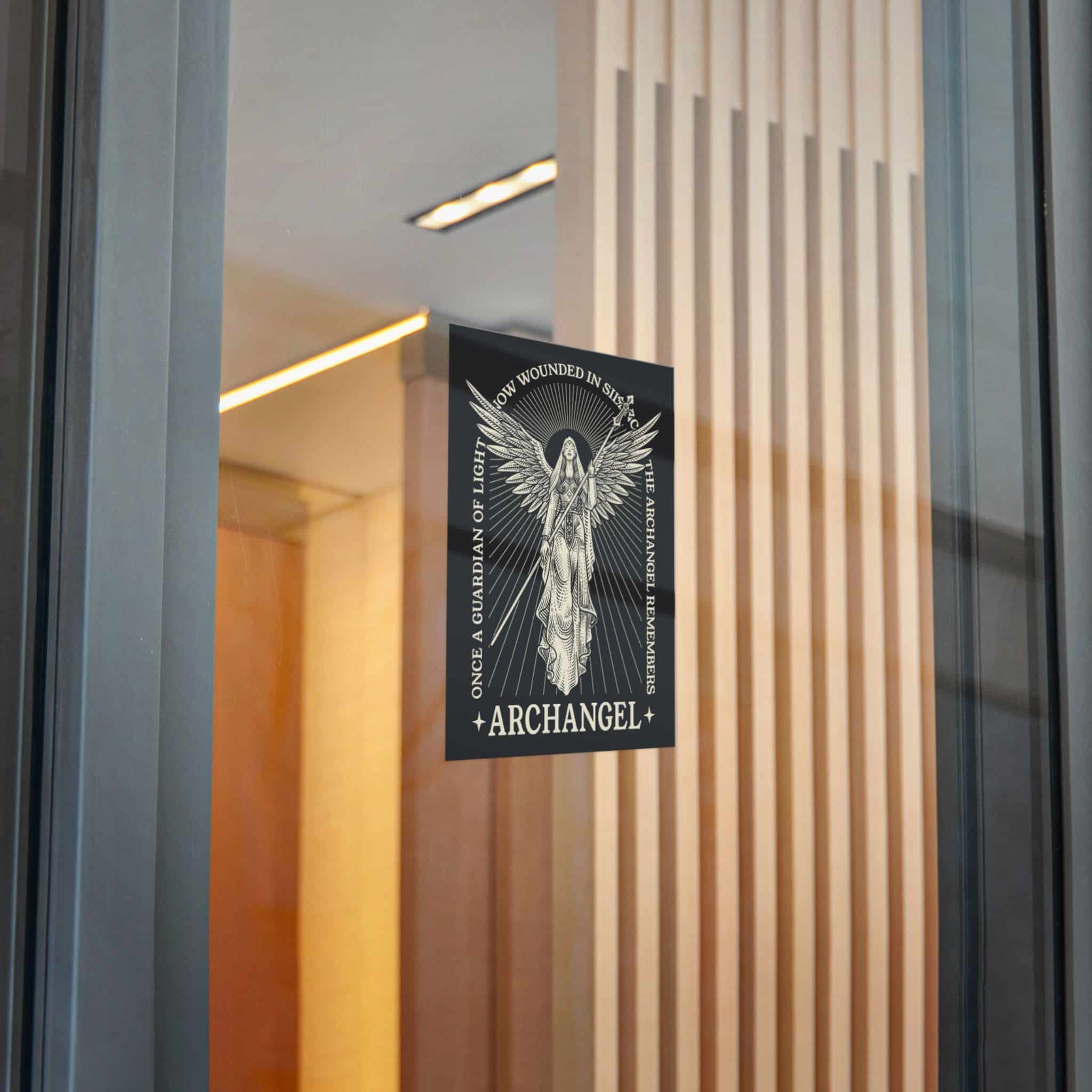 Illustration Majestic Archangel With Spear Radiant Light Die Cut Stickers Dtf - Image 26