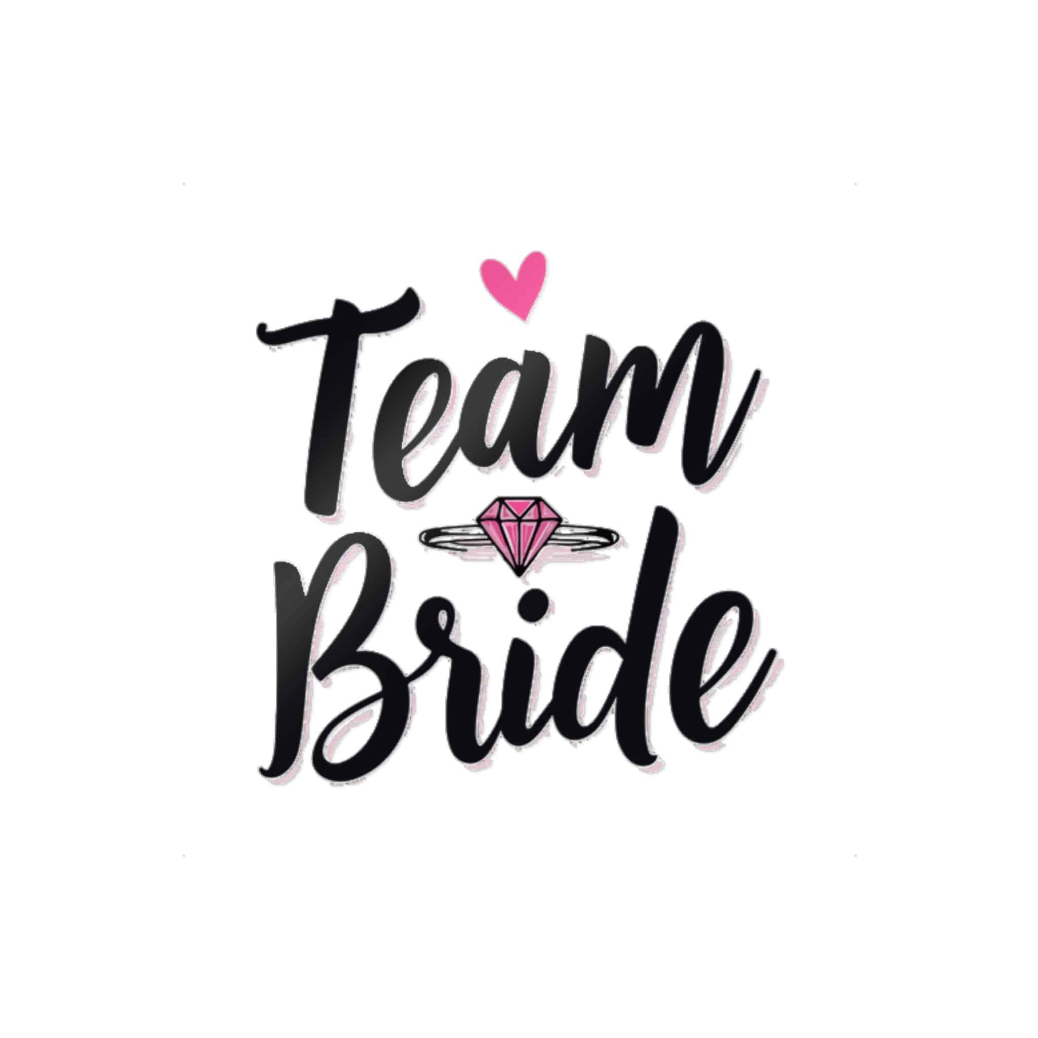 Team Bride Die Cut Stickers Dtf