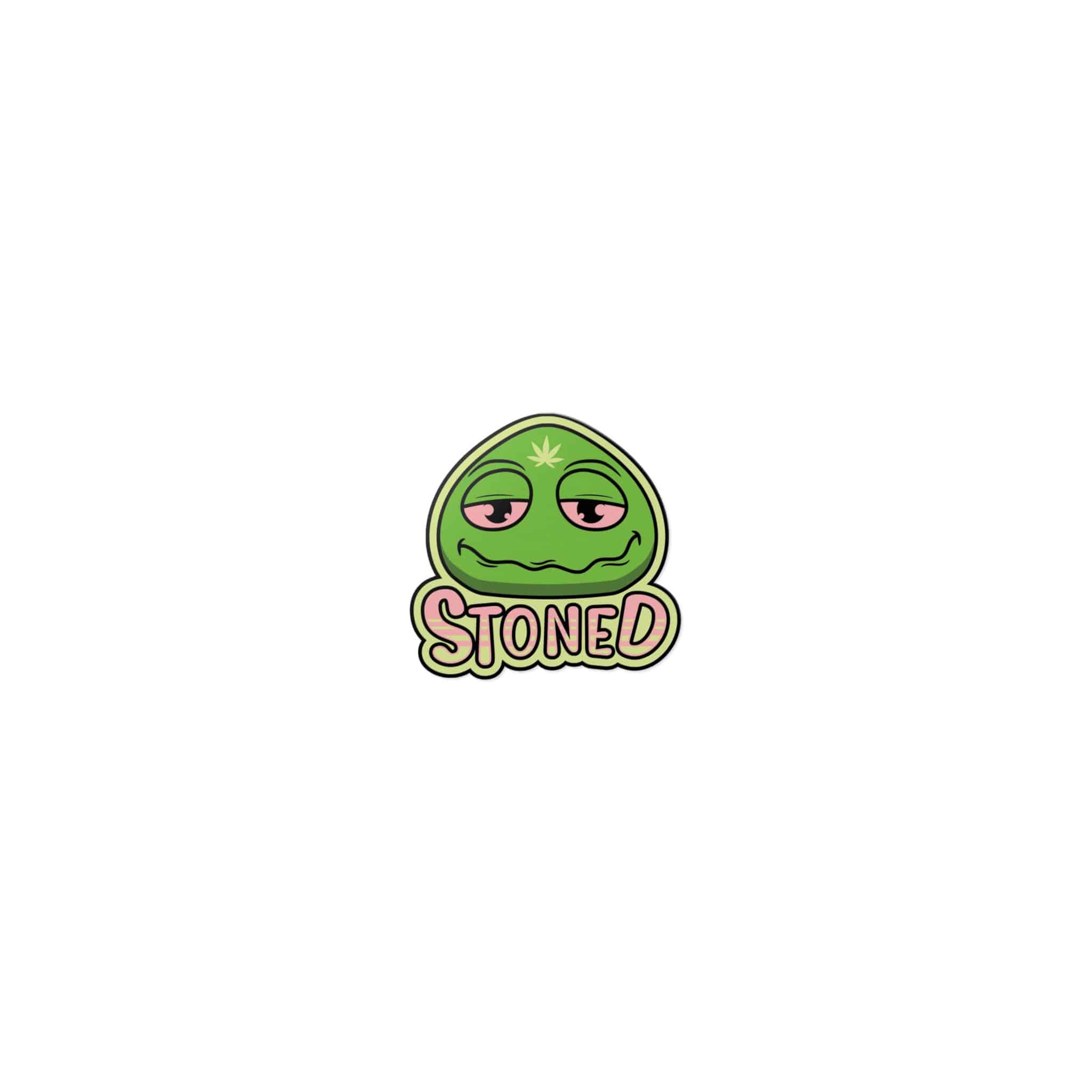 Stoned Emoji Red Eye Sticker Lips Mouth Smoking Quote Vector Shirt Print Design Die Cut Stickers Dtf - Image 17