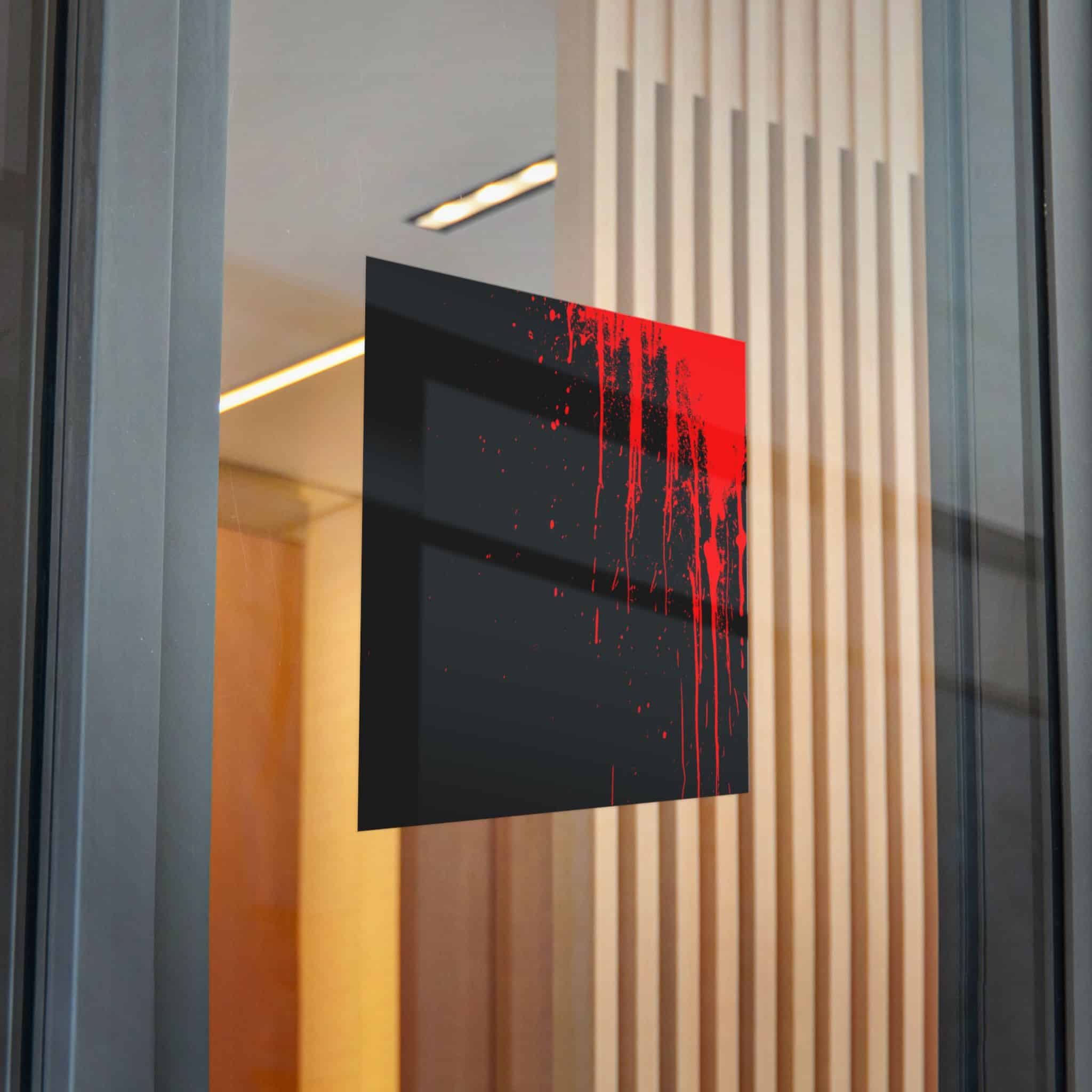 Red Blood Splatter On A Black Background 1508 Die Cut Stickers Dtf - Image 28