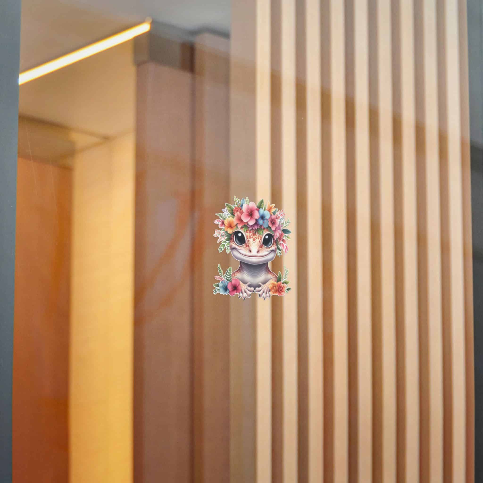 Flower Crown Gecko Die Cut Stickers Dtf - Image 18