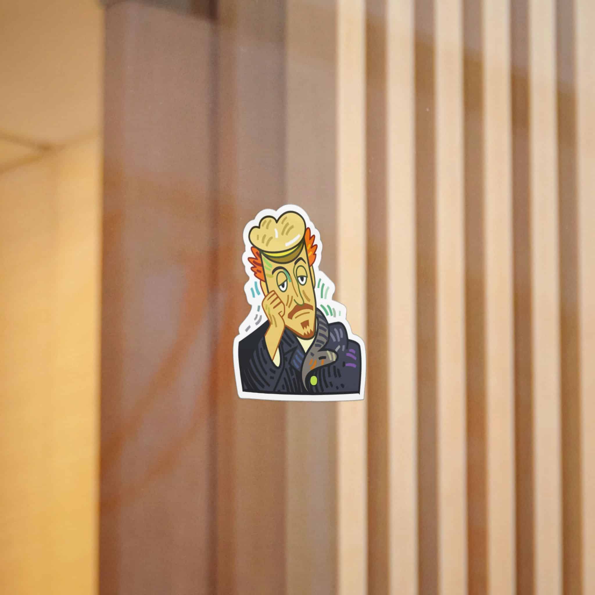 Weary Artist Portrait Die Cut Stickers Dtf - Image 4