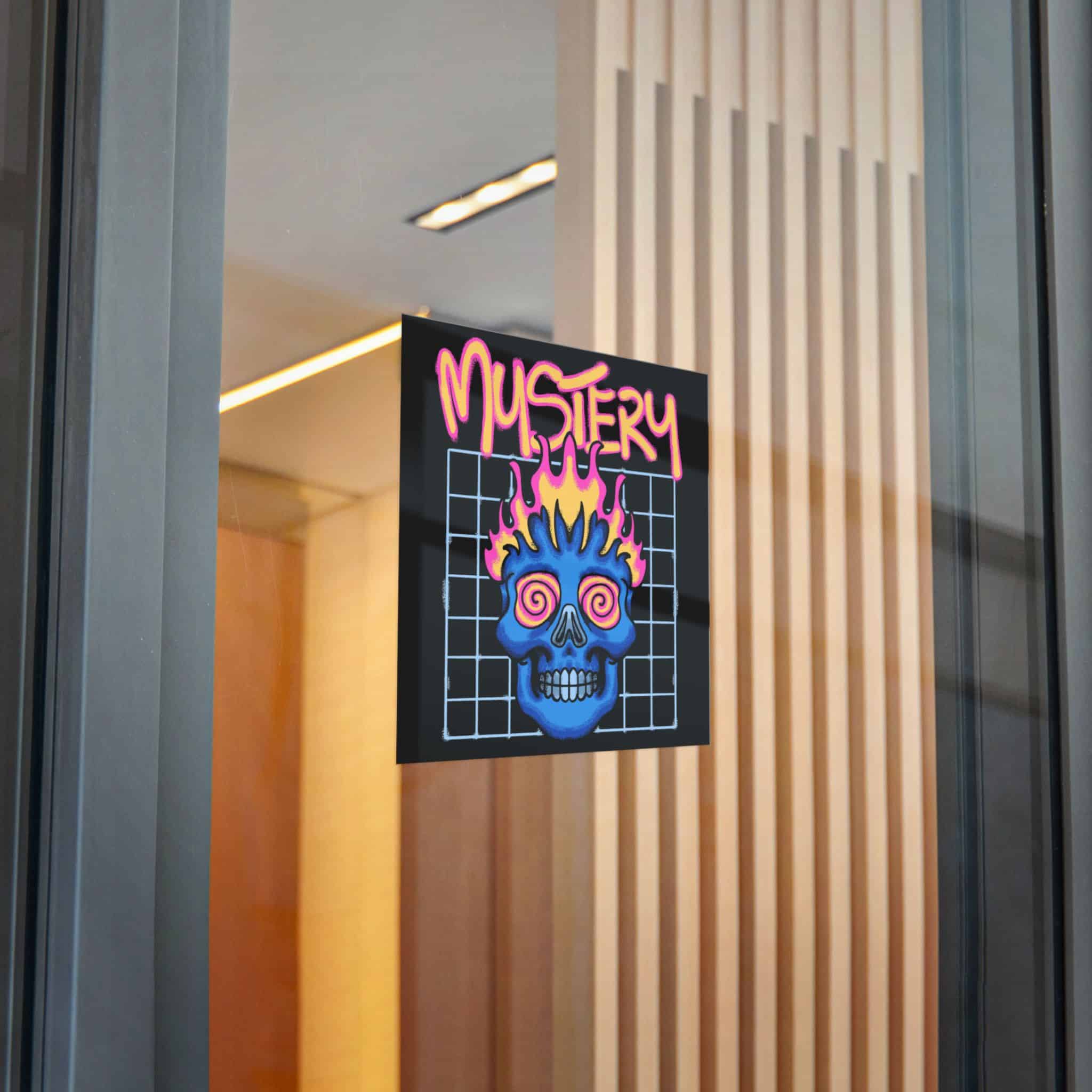Flaming Blue Skull Streetwear Illustration Die Cut Stickers Dtf - Image 26