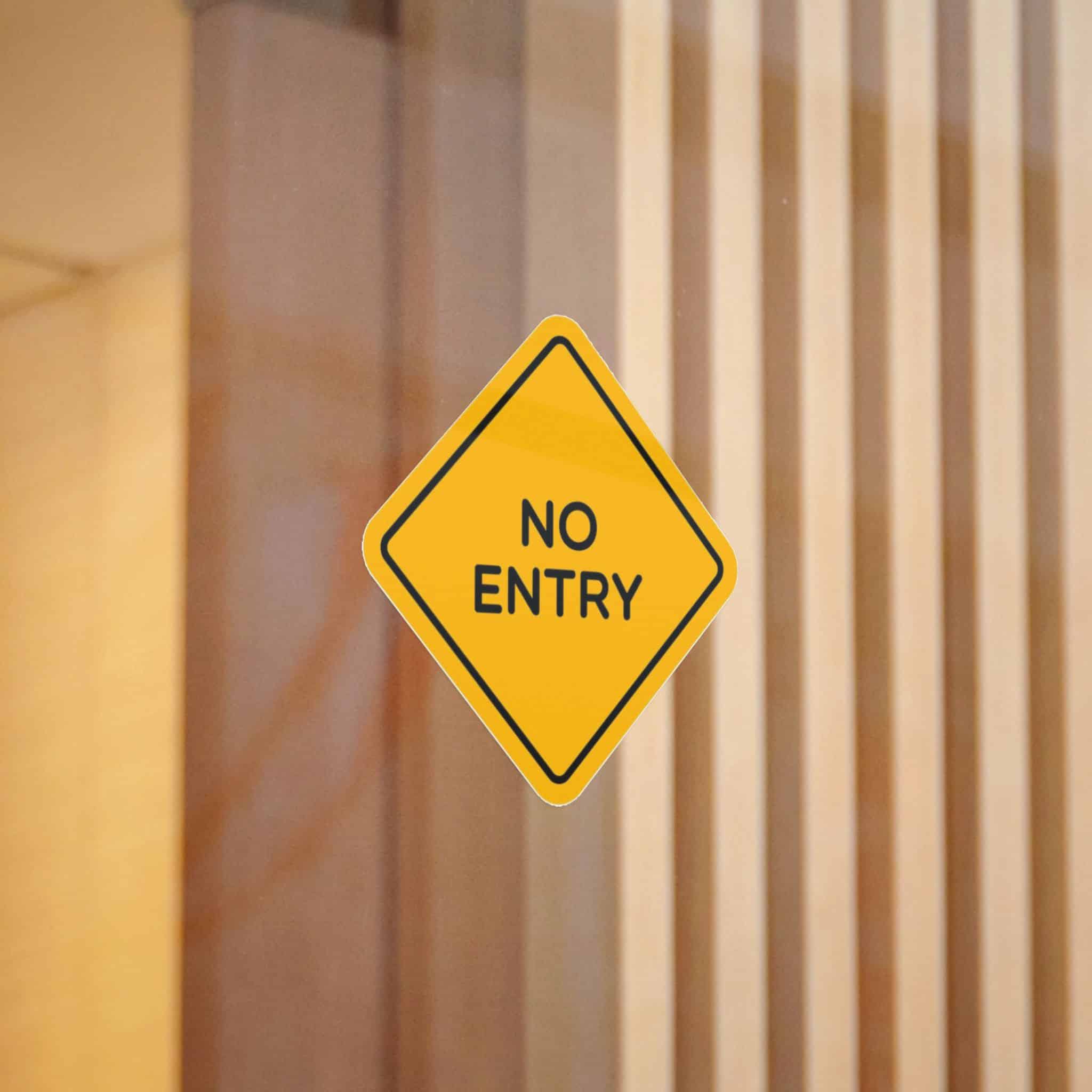 No Entry Die Cut Stickers Dtf - Image 6