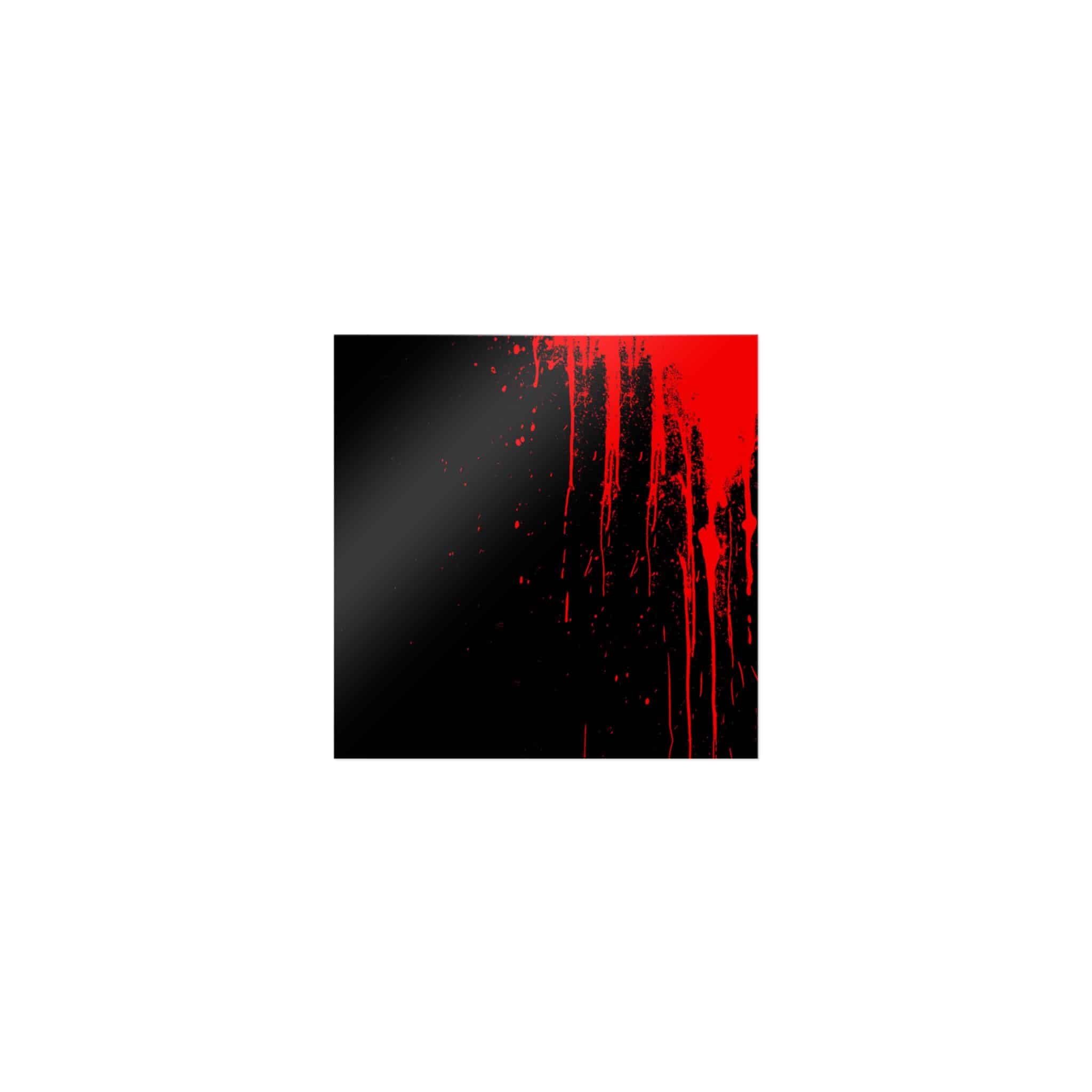 Red Blood Splatter On A Black Background 1508 Die Cut Stickers Dtf - Image 9