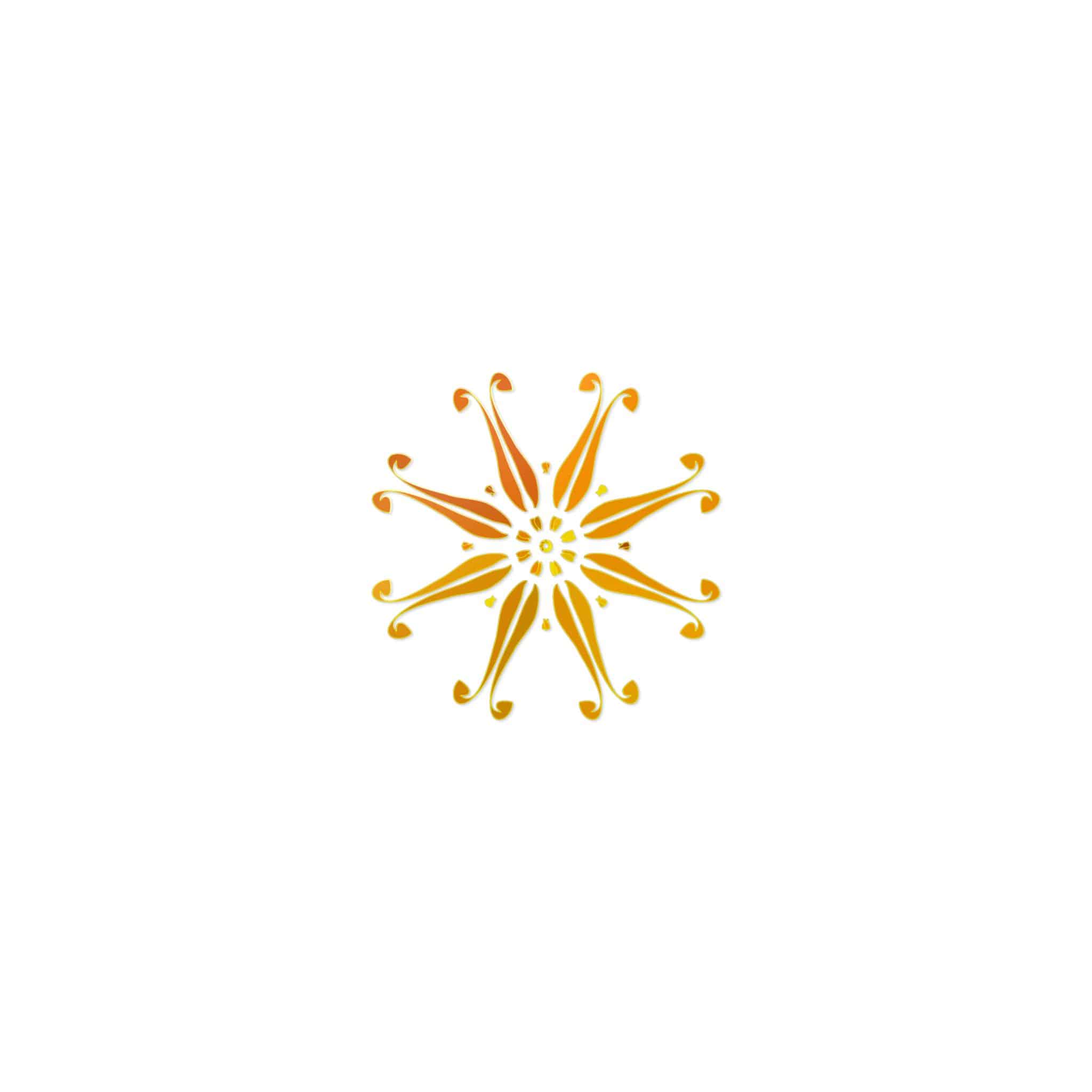 Golden Floral Vector Circular Ornament White Background Die Cut Stickers Dtf - Image 17
