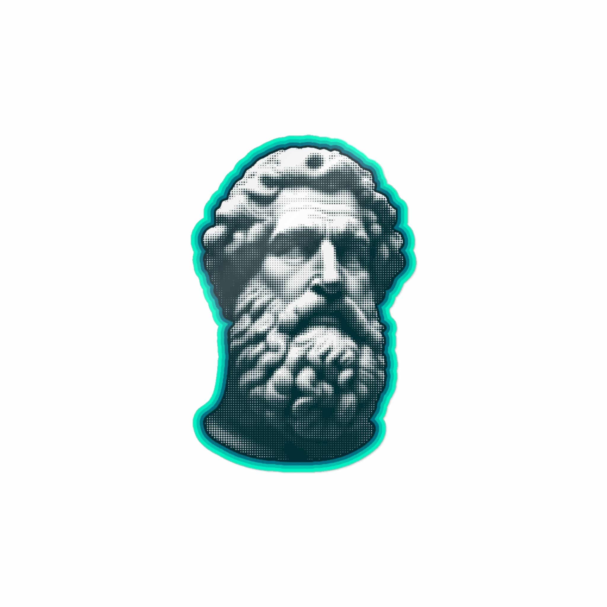 Halftone Vector Greece Modern Face Statue With Contemporary Pop Art Style Copia Die Cut Stickers Dtf - Image 5