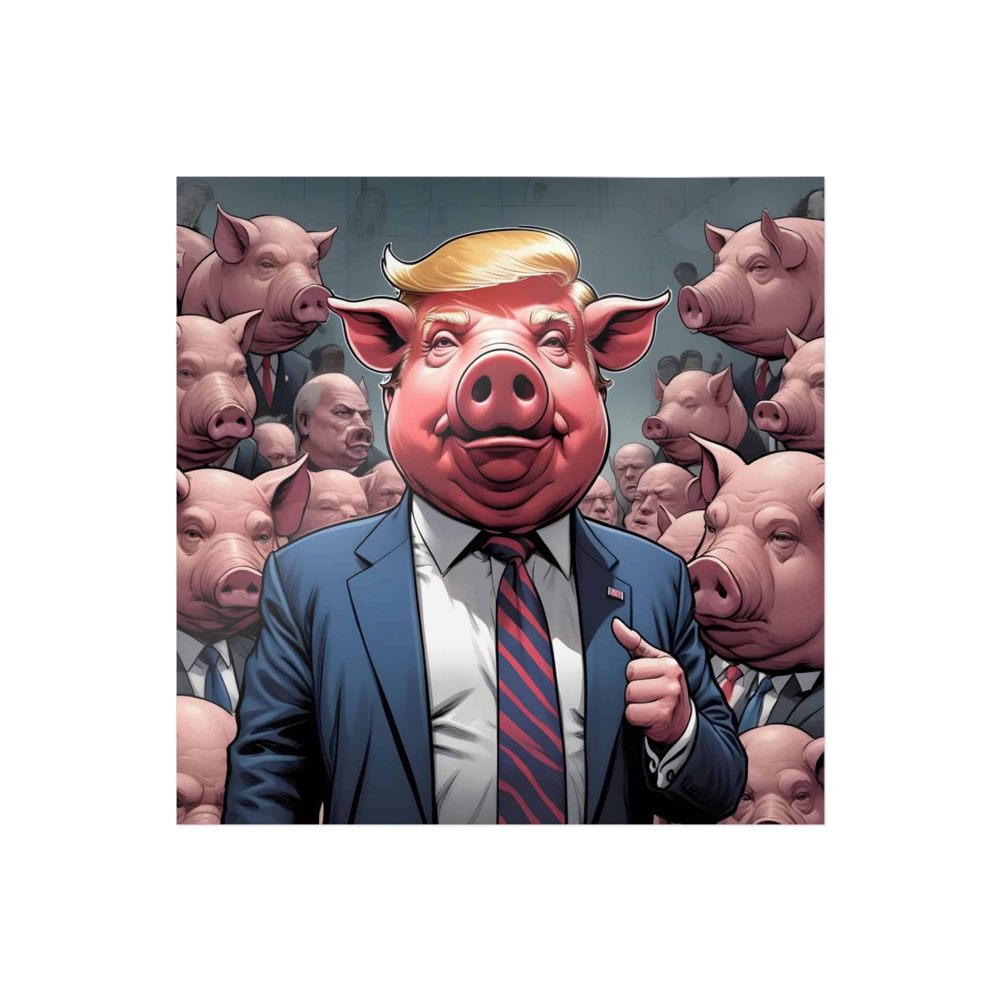 President Pig 3 Die Cut Stickers Dtf - Image 11