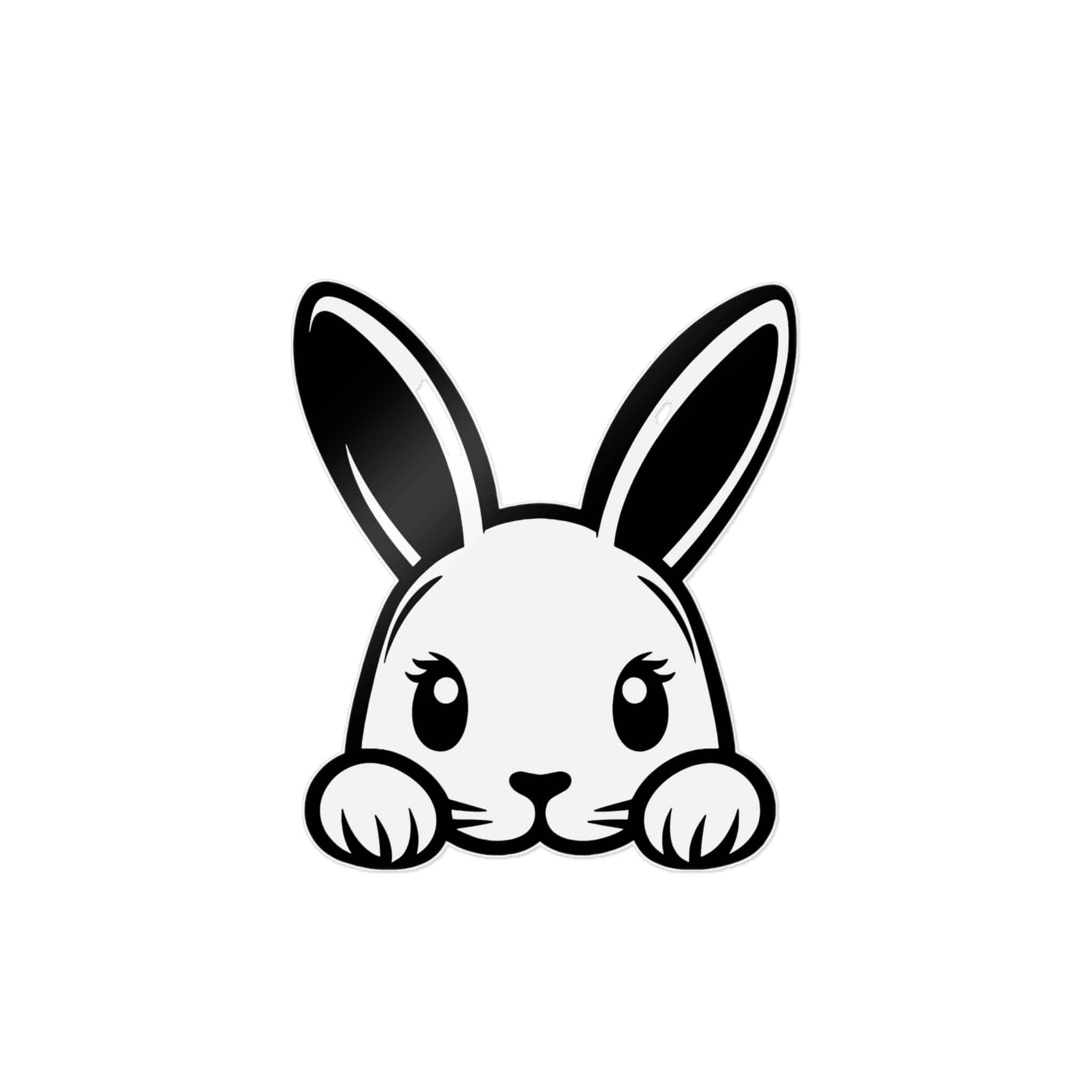 Peeking Rabit Die Cut Stickers Dtf - Image 25