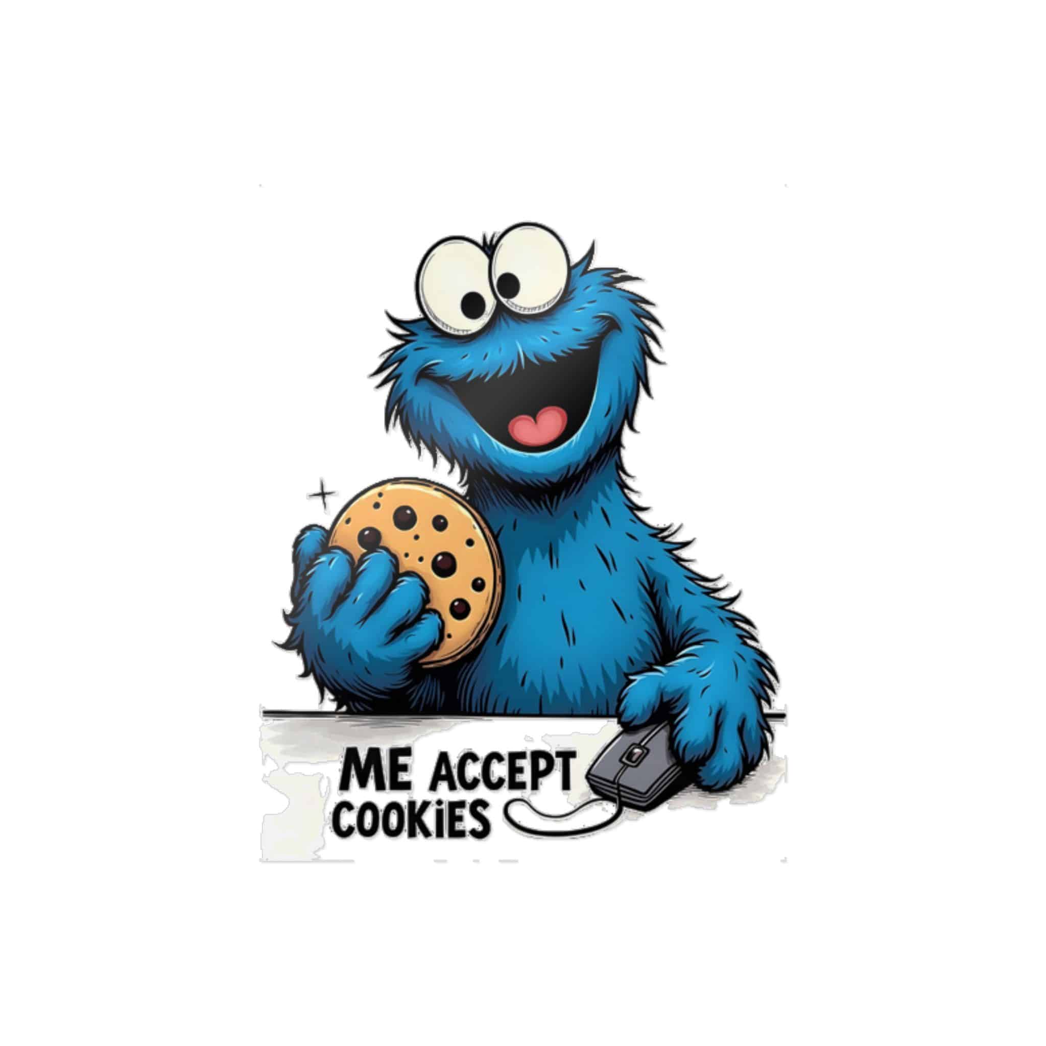Me Accept Cookies (4) Die Cut Stickers Dtf