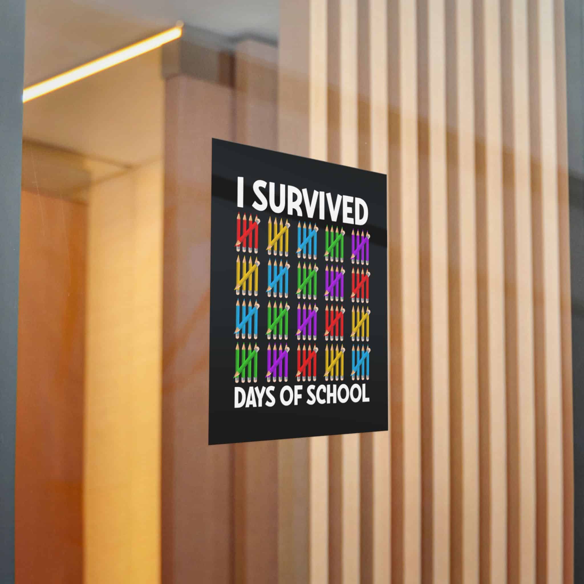 I Survived 100 Days of School Die Cut Stickers Dtf - Image 20