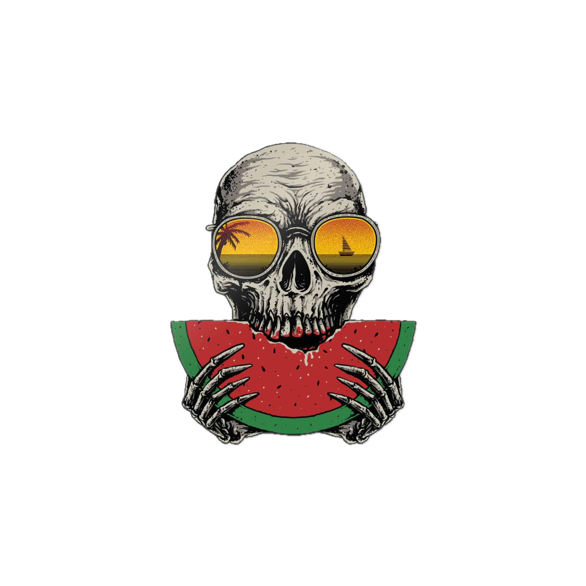 Skull Watermelon Summer Beach Graphic Illustration Die Cut Stickers Dtf - Image 25