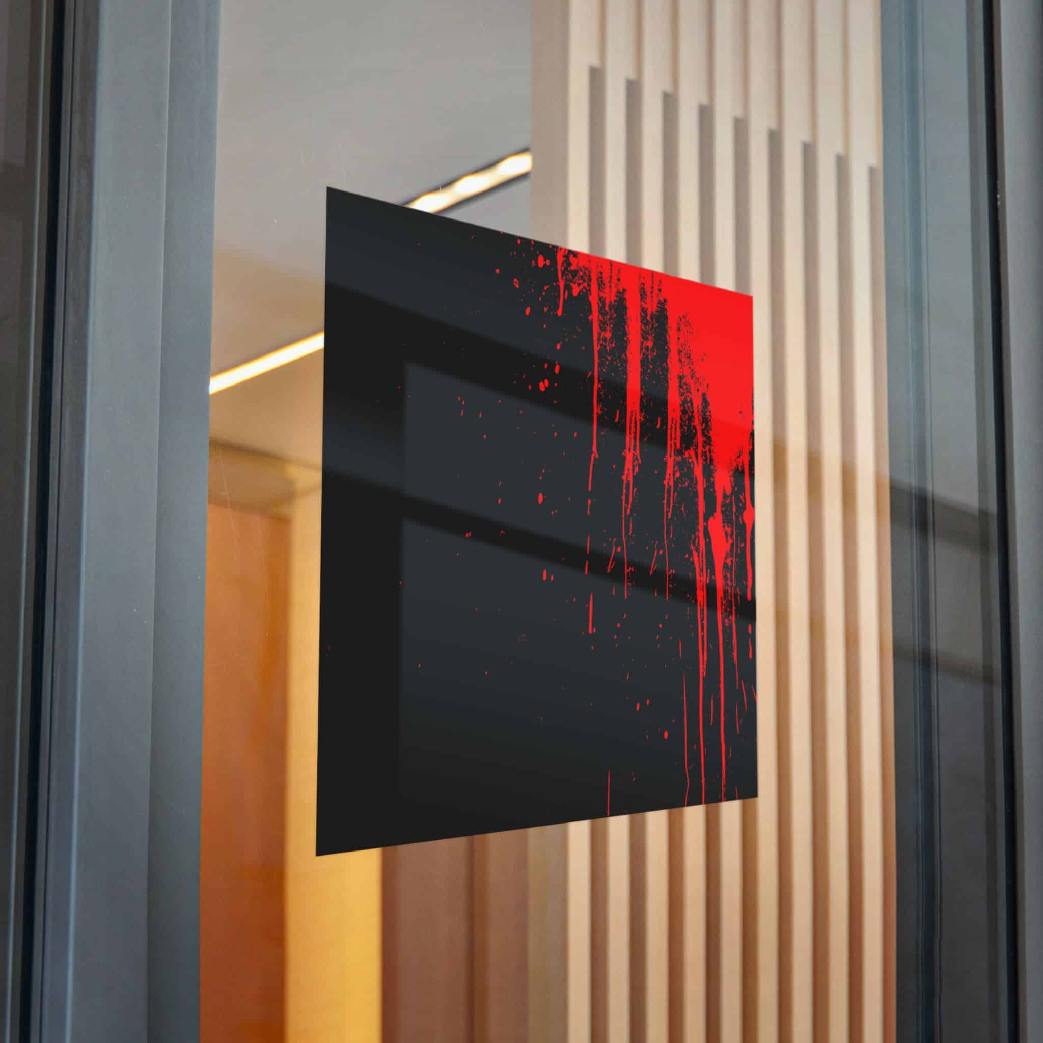 Red Blood Splatter On A Black Background 1508 Die Cut Stickers Dtf - Image 30