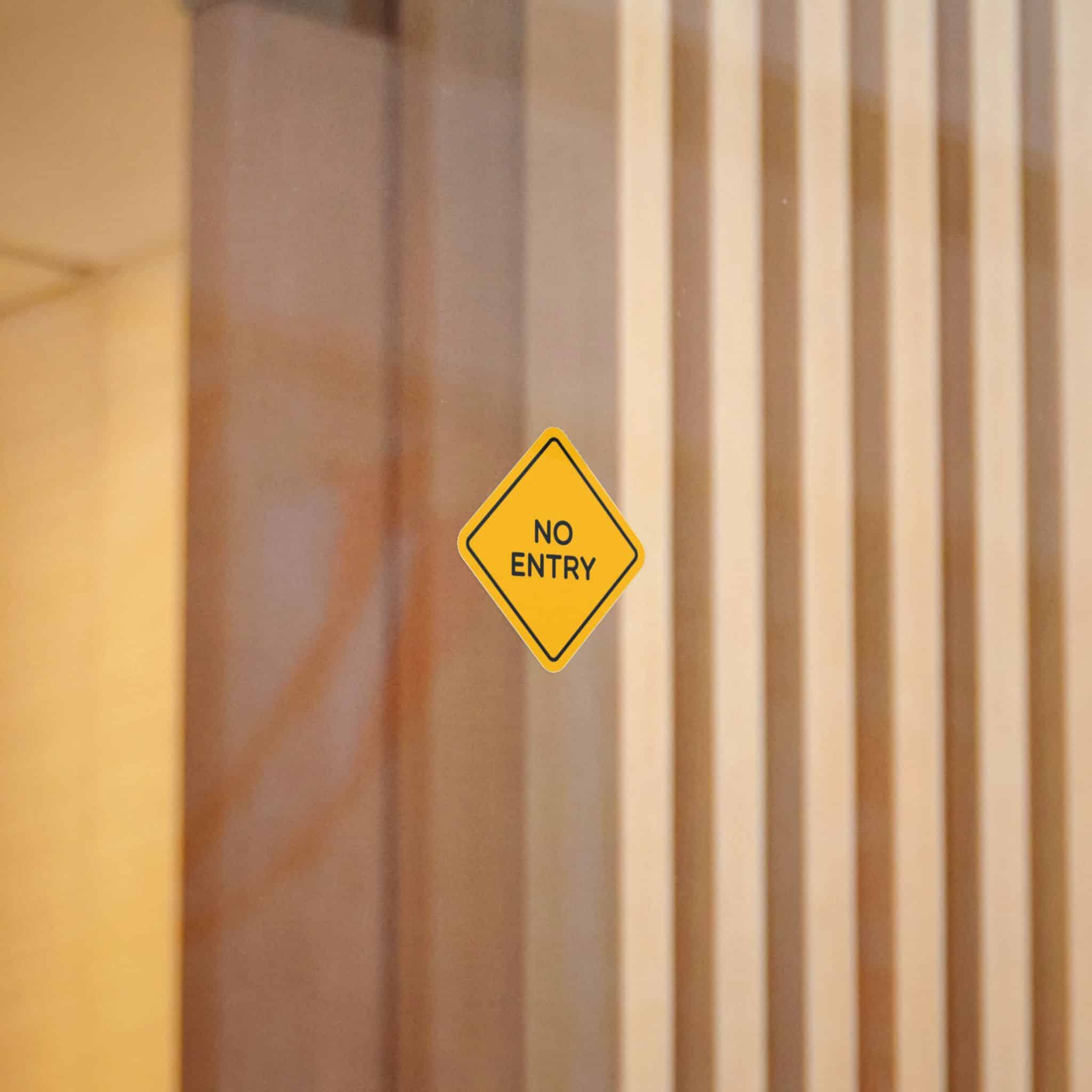 No Entry Die Cut Stickers Dtf - Image 2