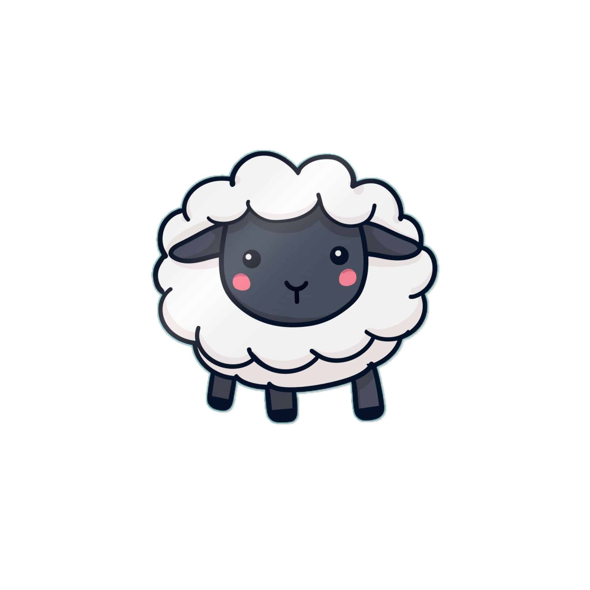 Sheep Vector Cute (1) Die Cut Stickers Dtf - Image 21