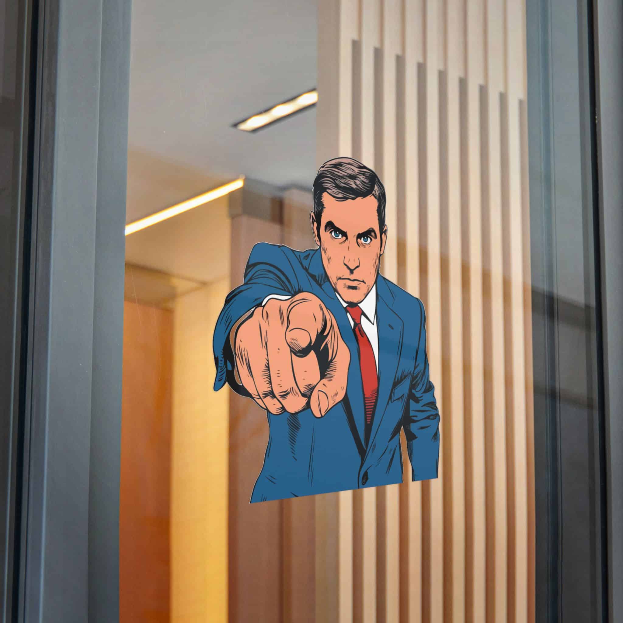 Profesional Joven Ejecutivo Masculino Senalando Usted Concepto Negocio Ilustracion Vectorial Die Cut Stickers Dtf - Image 30
