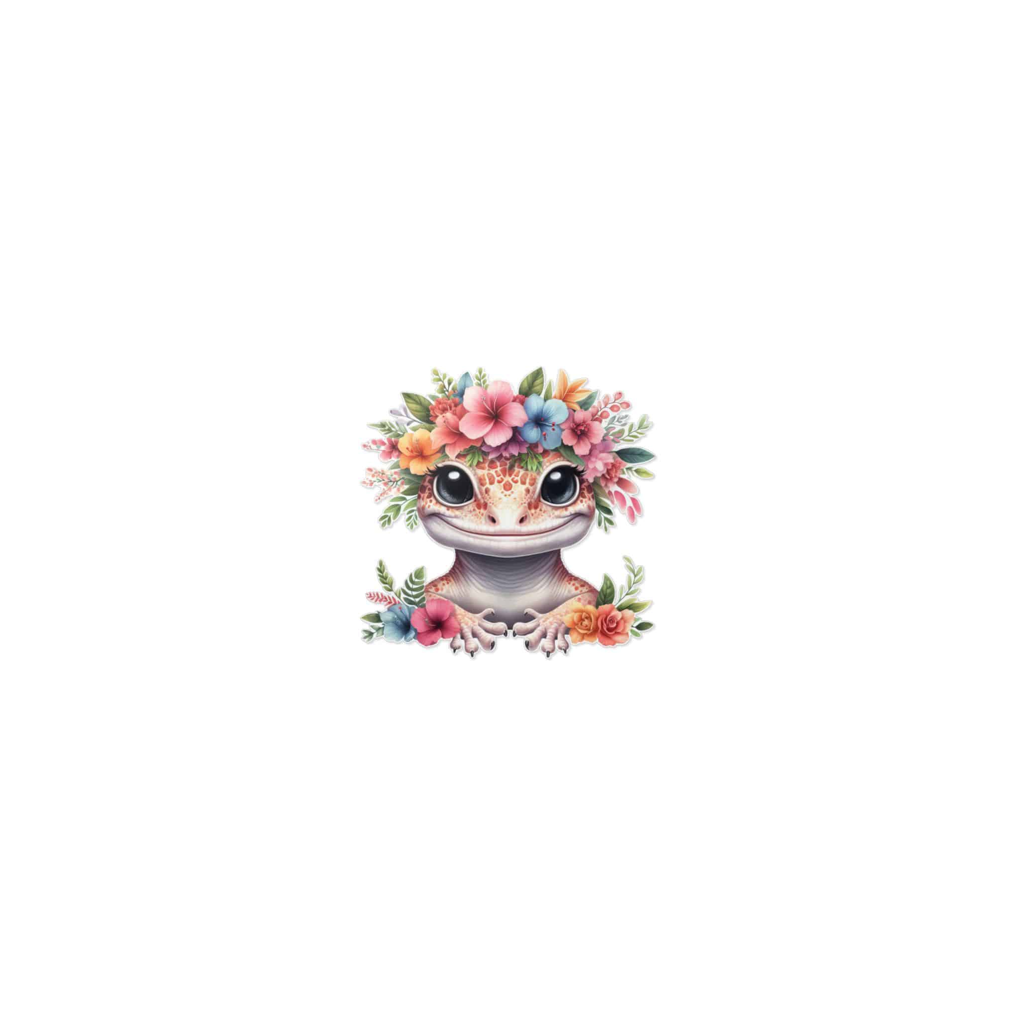 Flower Crown Gecko Die Cut Stickers Dtf - Image 17