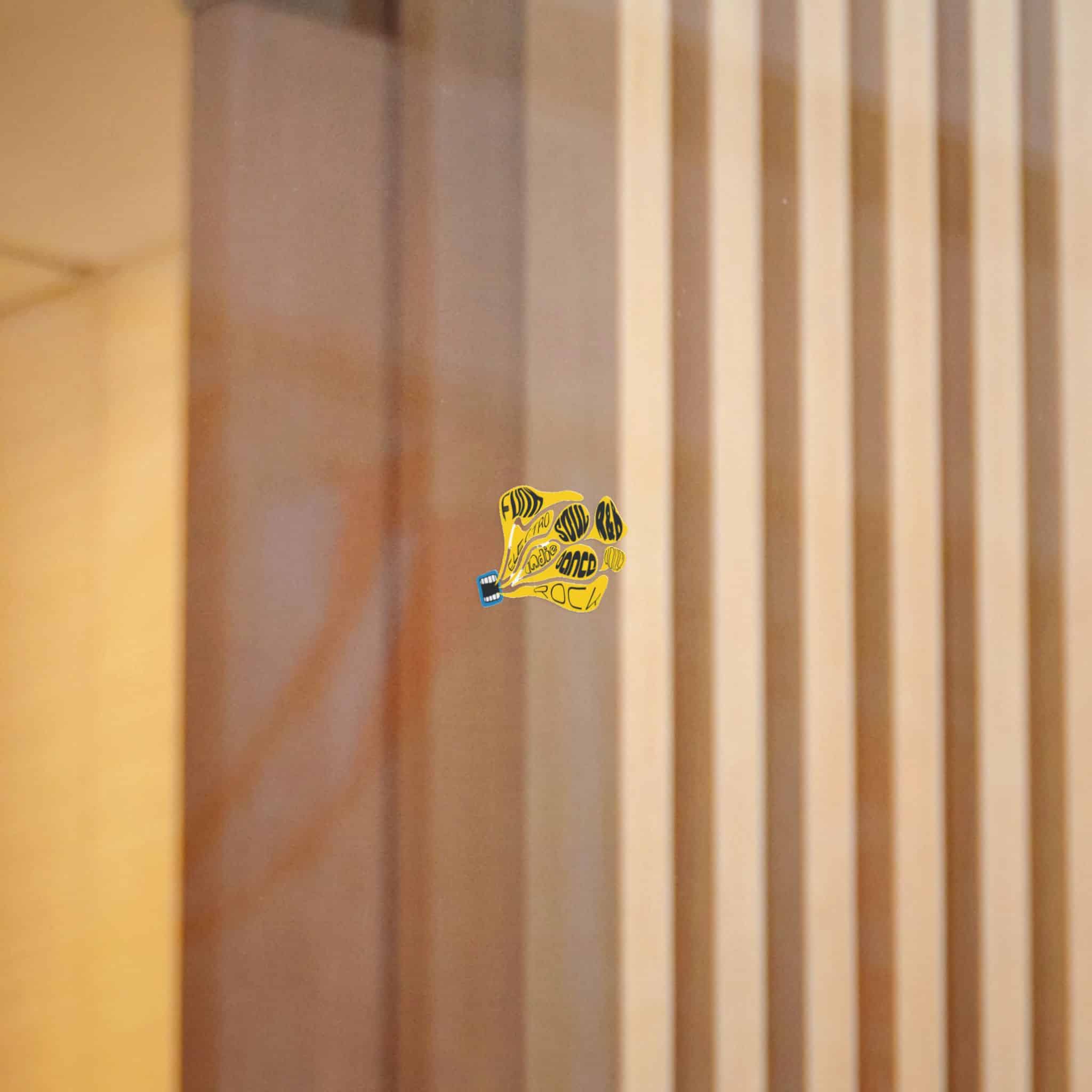 Yellow Object With Word Rock It Die Cut Stickers Dtf - Image 2
