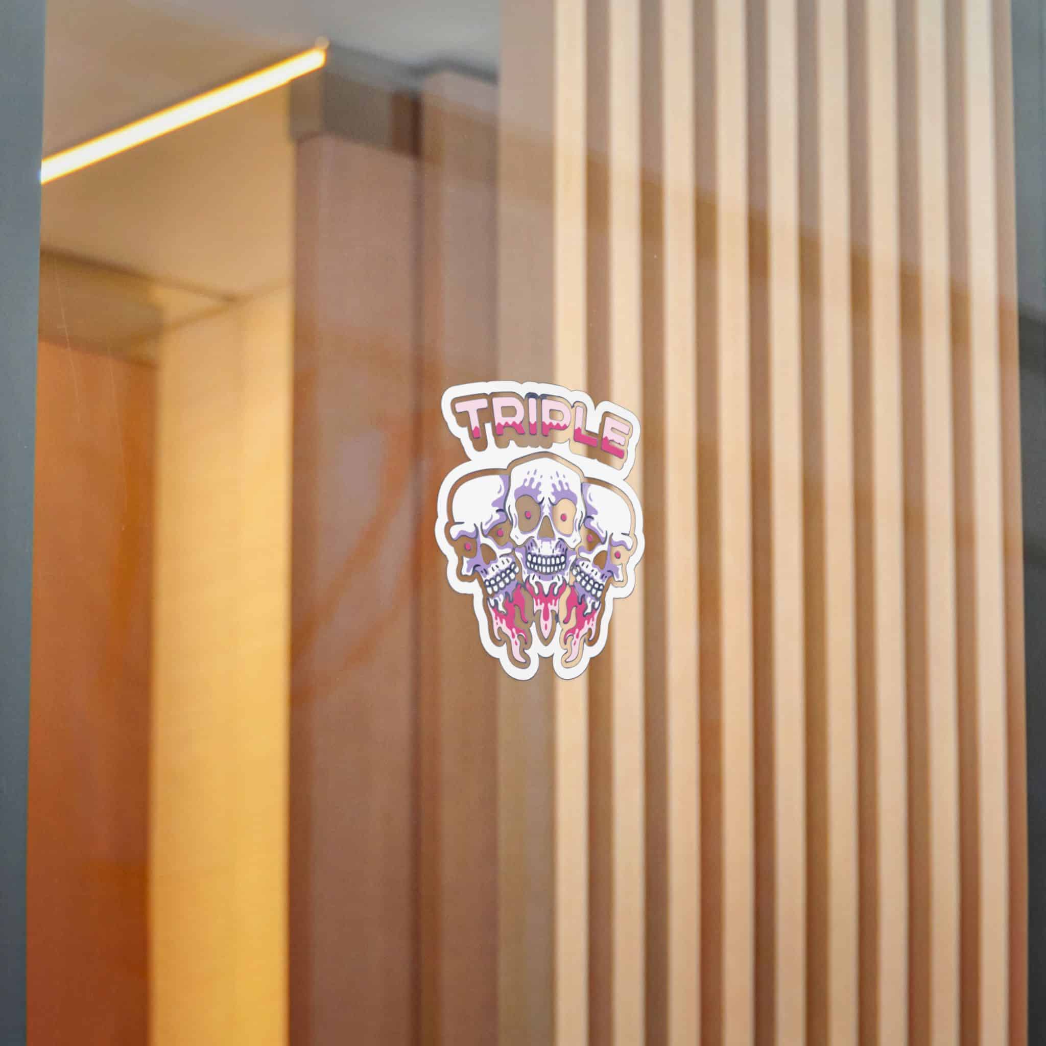 Triple Skull Gamer Die Cut Stickers Dtf - Image 16